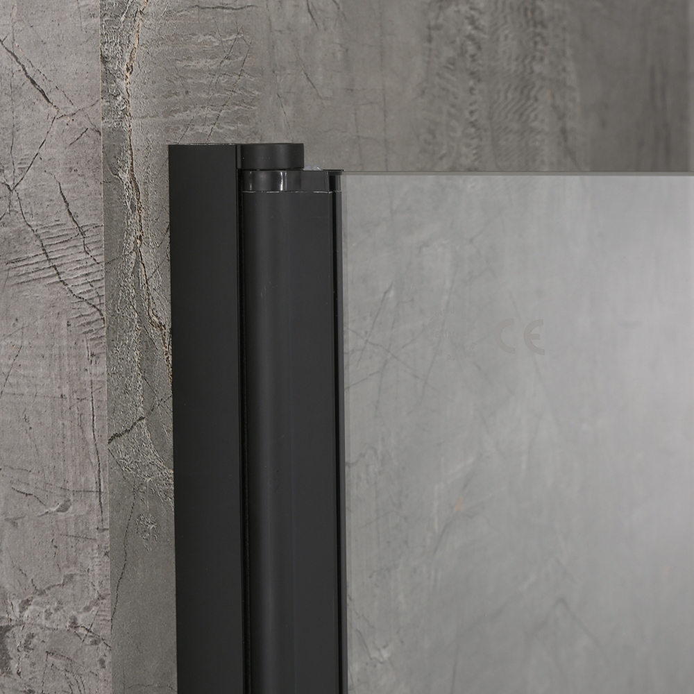 Badkarsvägg Novelle - Rundade hörn | svart Badkarsvägg Novelle - Rundade hörn | svart