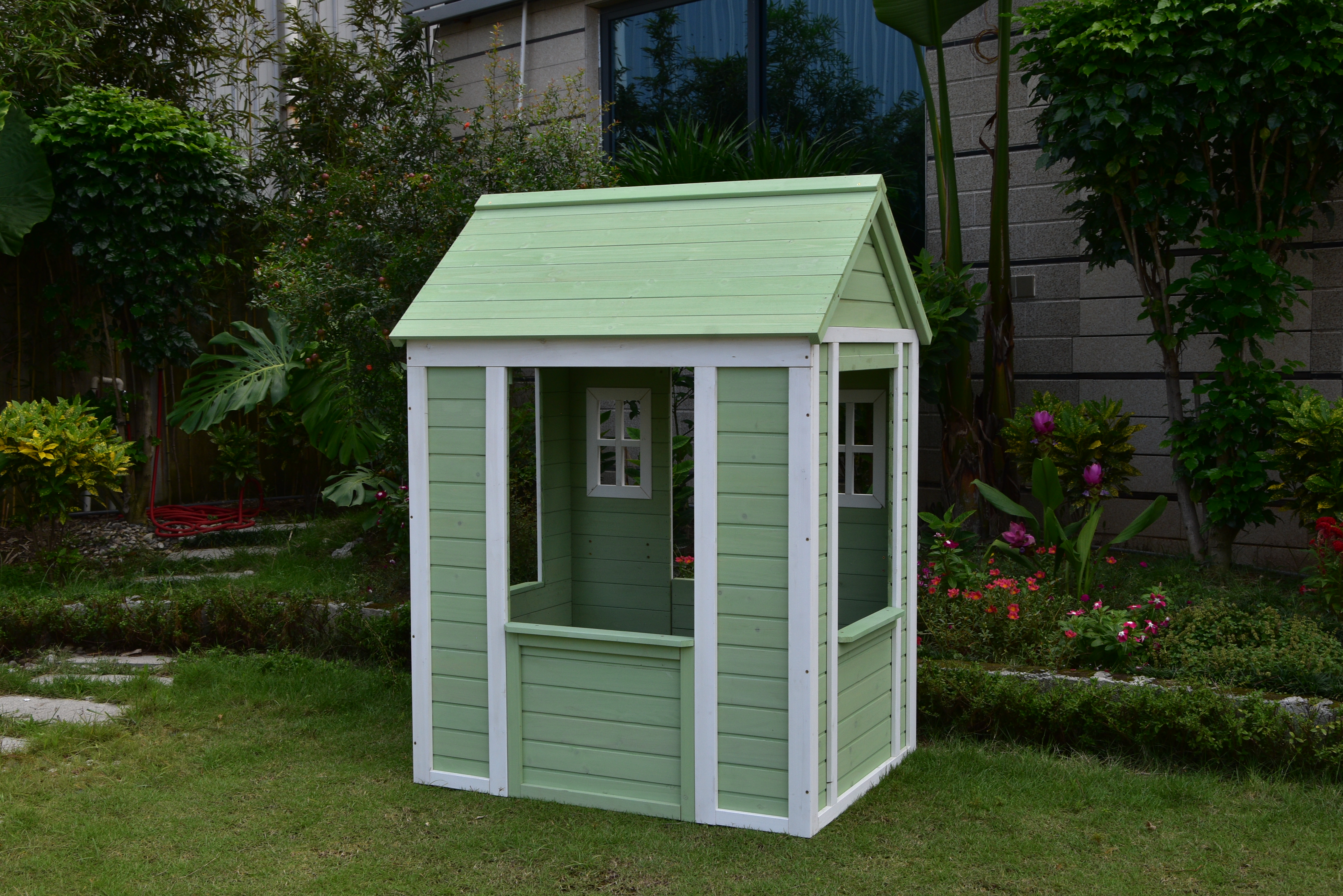 Lekstuga - Grn & vit