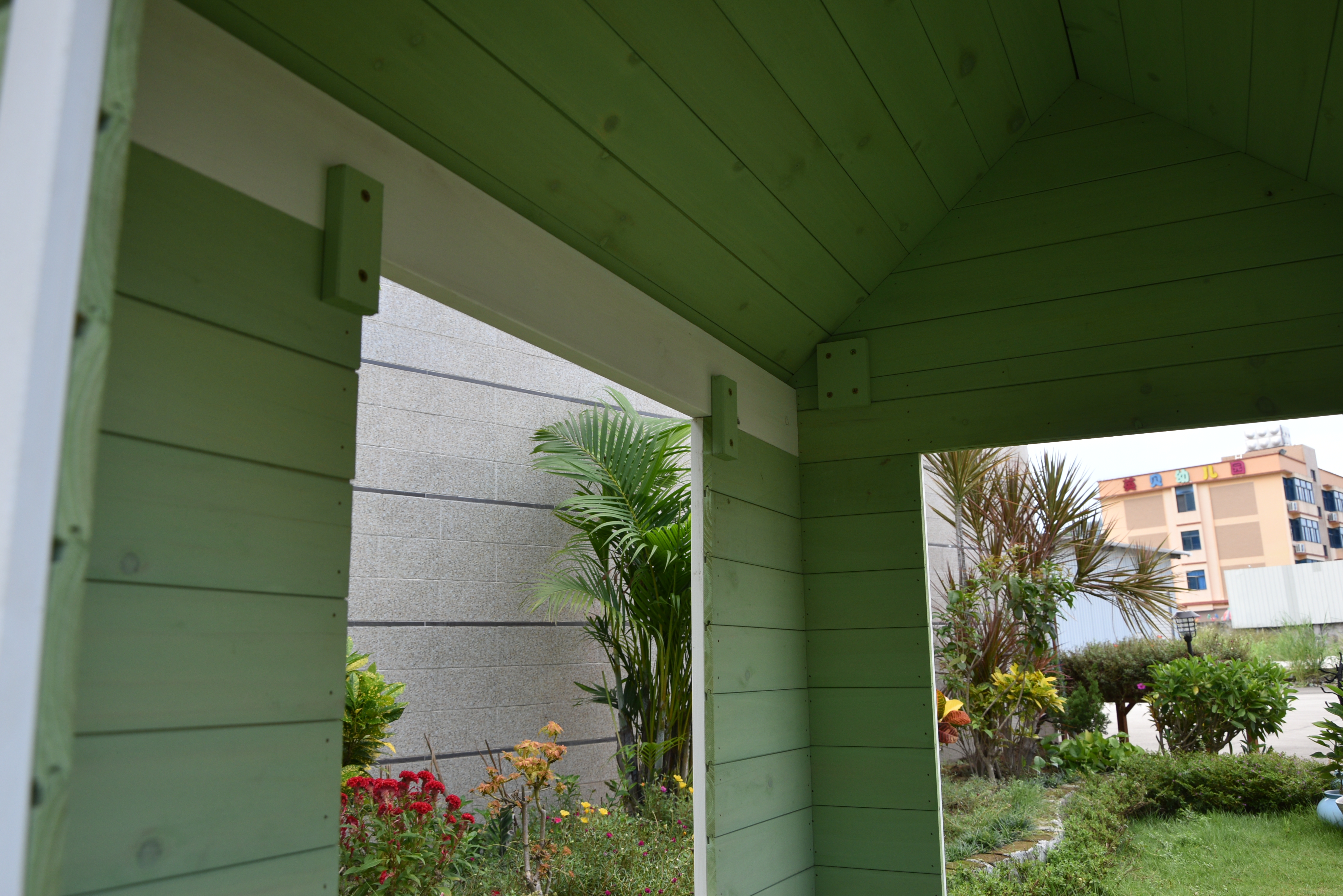 Lekstuga - Grn & vit