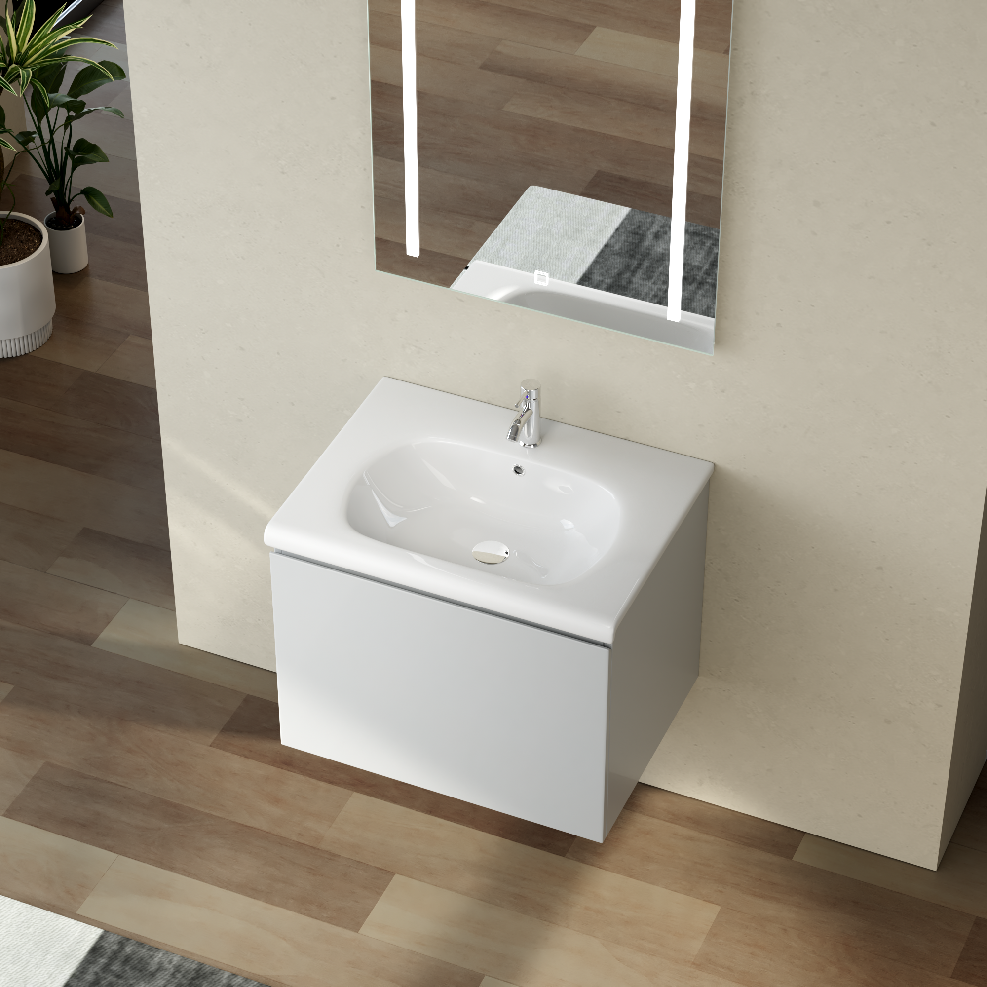 Badezimmerm�bel Zeal 60 cm - Hellgrau