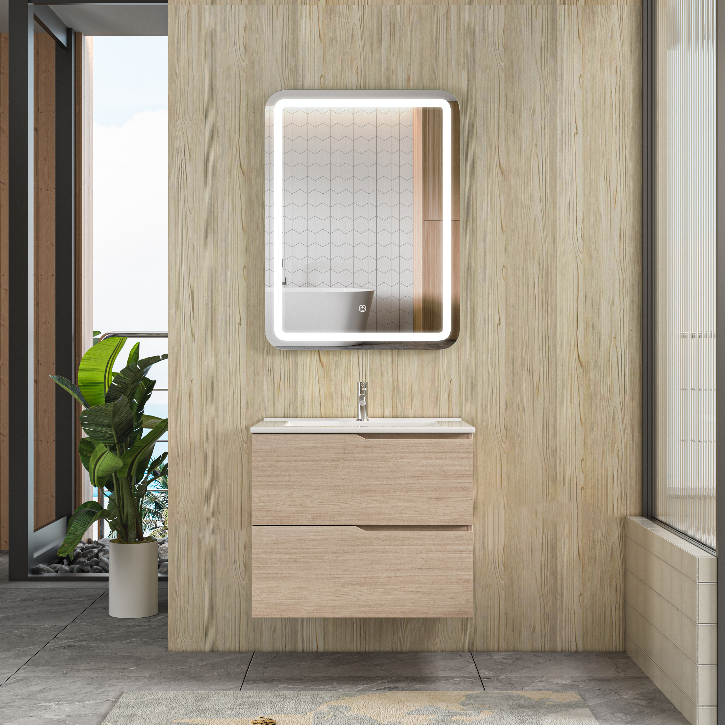 Badezimmerm�bel Oro - Helles Holz