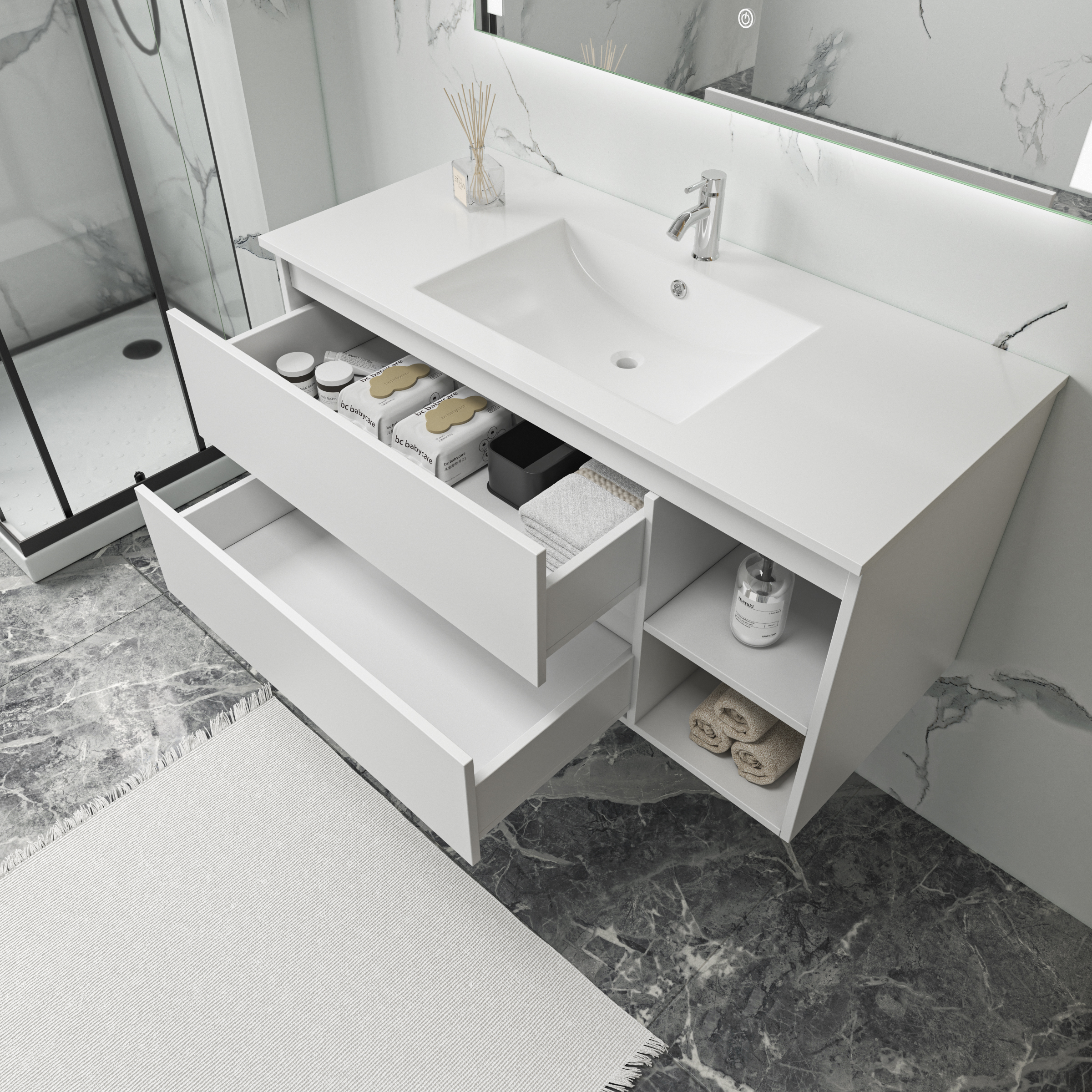 Badrumsmbler Florence 100 cm - Vit