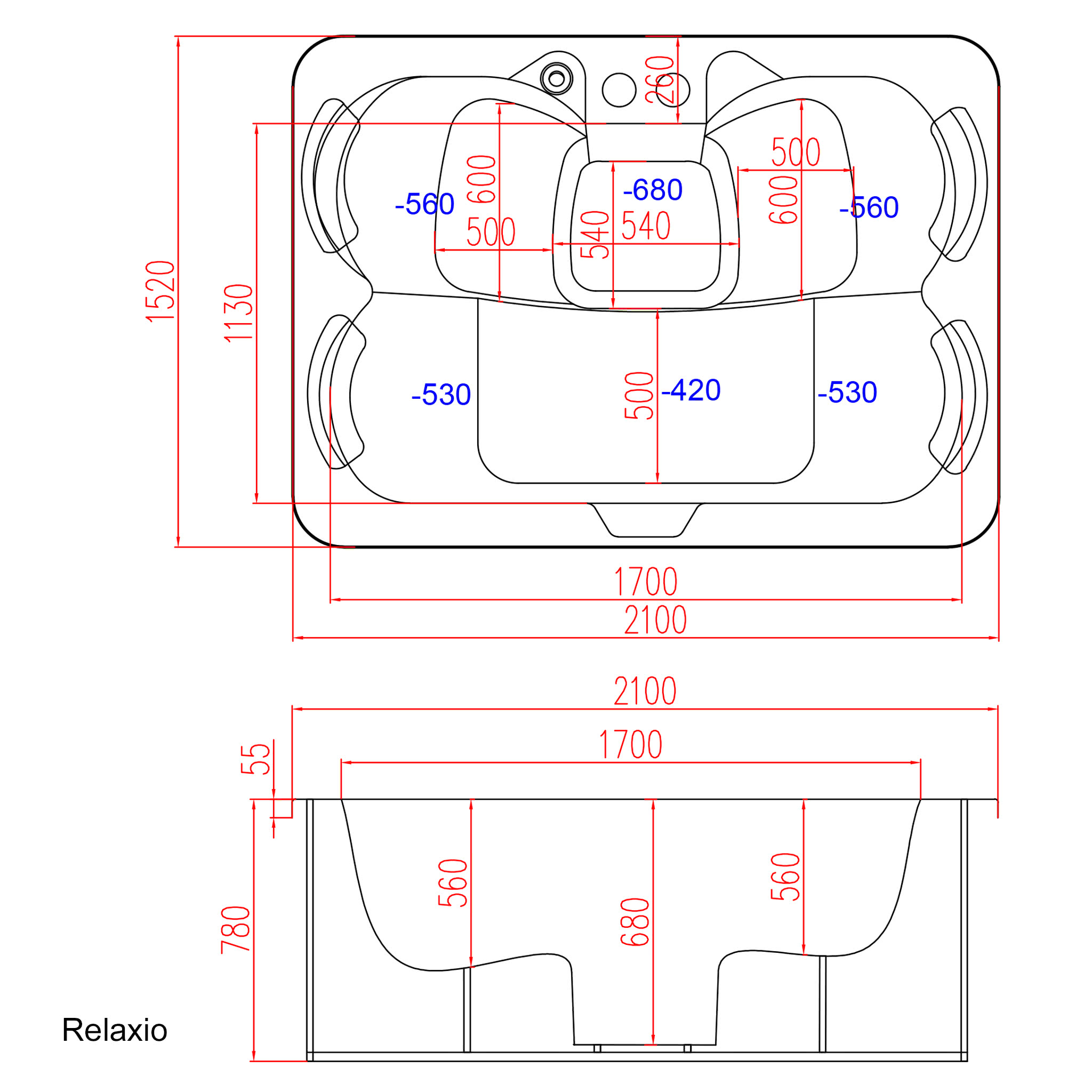 Spabad Relaxio - 4 personer Spabad Relaxio - 4 personer