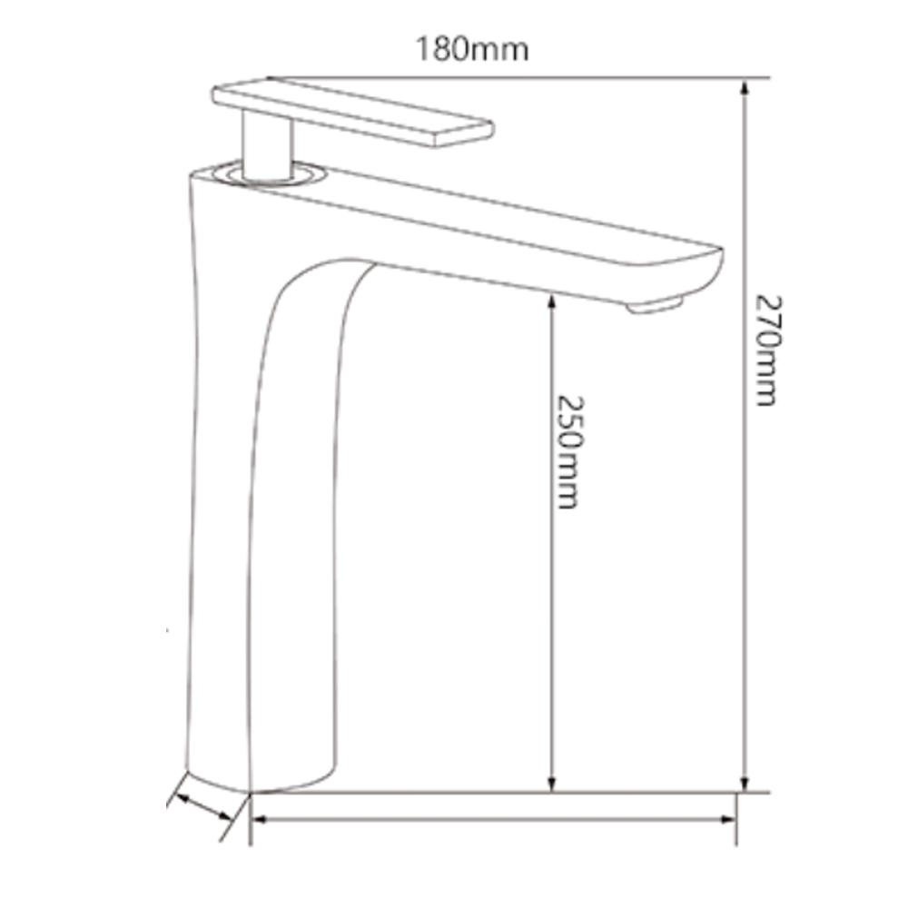 Tvättställblandare Peony - Hög pip | Vit/Guld Tvättställblandare Peony - Hög pip | Vit/Guld