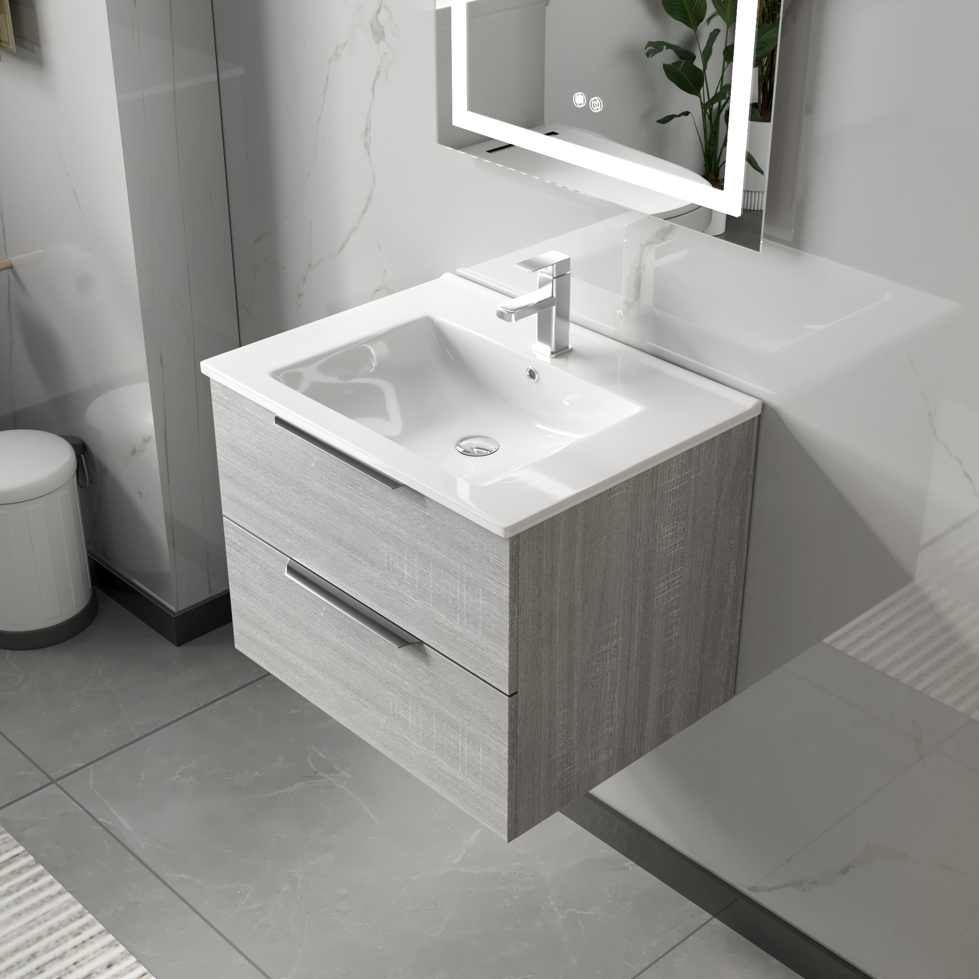 Badezimmermöbel London 60 cm - Betongrau Badezimmermöbel London 60 cm - Betongrau