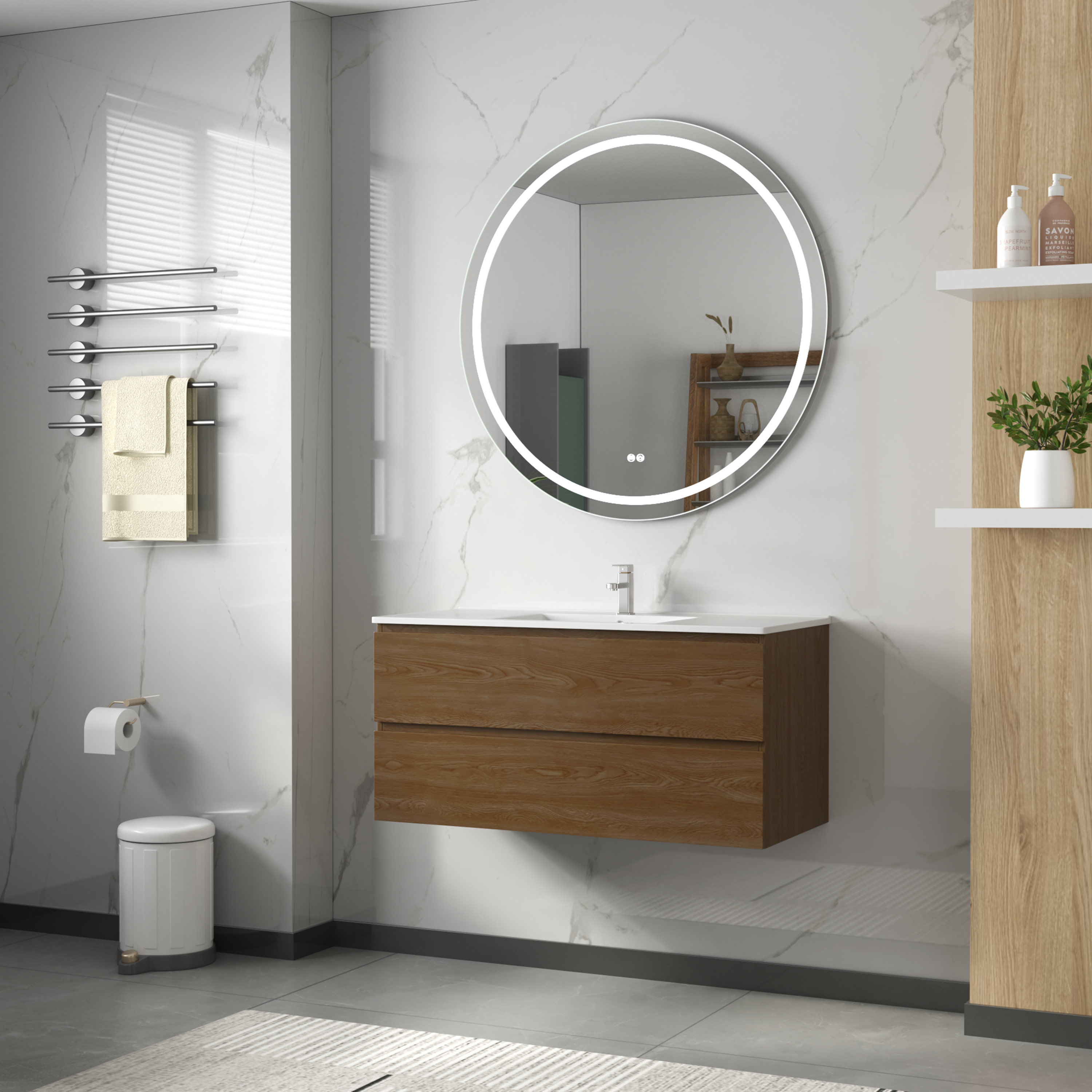 Badrumsmöbler Milan 100 cm - Valnöt Badrumsmöbler Milan 100 cm - Valnöt