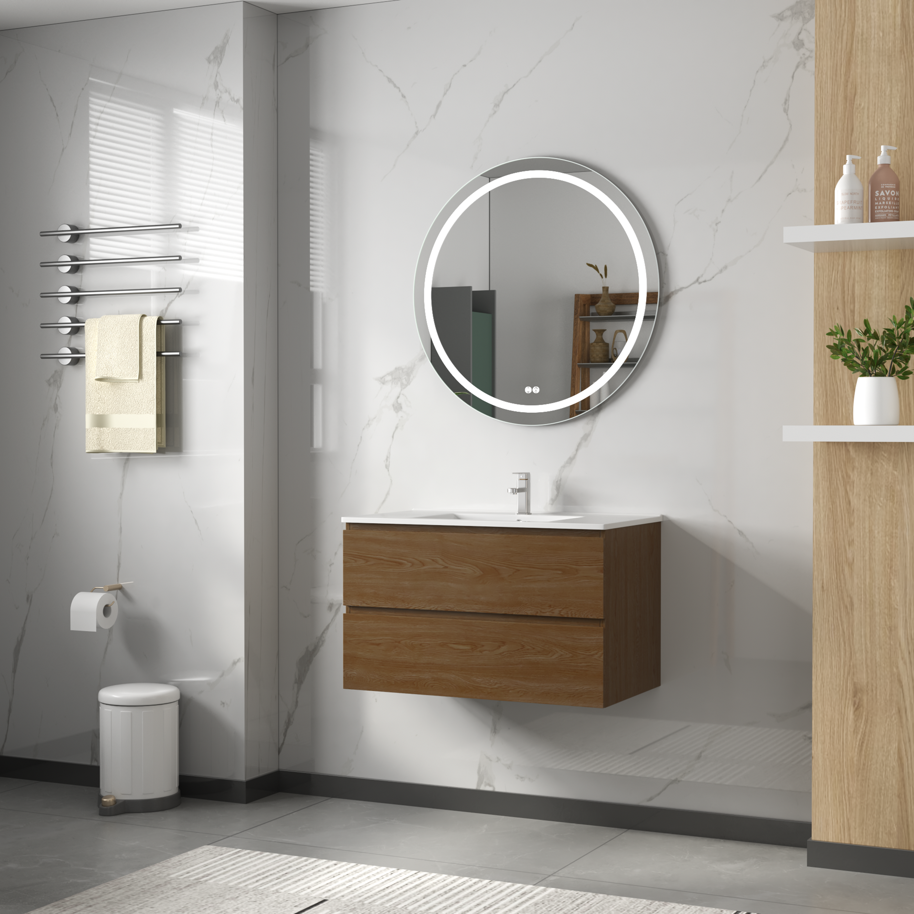 Badrumsmöbler Milan 80 cm - Valnöt Badrumsmöbler Milan 80 cm - Valnöt