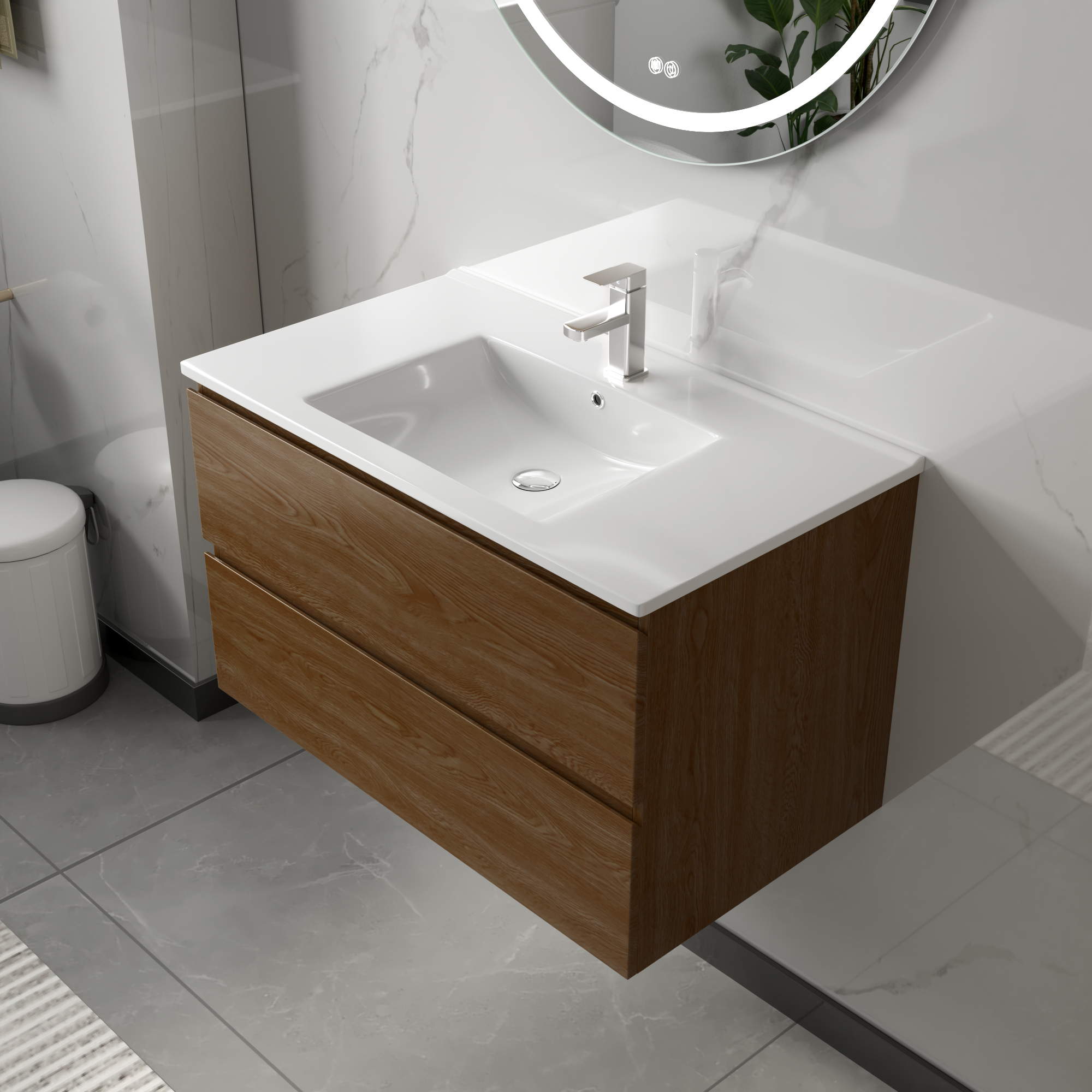 Badrumsmöbler Milan 80 cm - Valnöt Badrumsmöbler Milan 80 cm - Valnöt