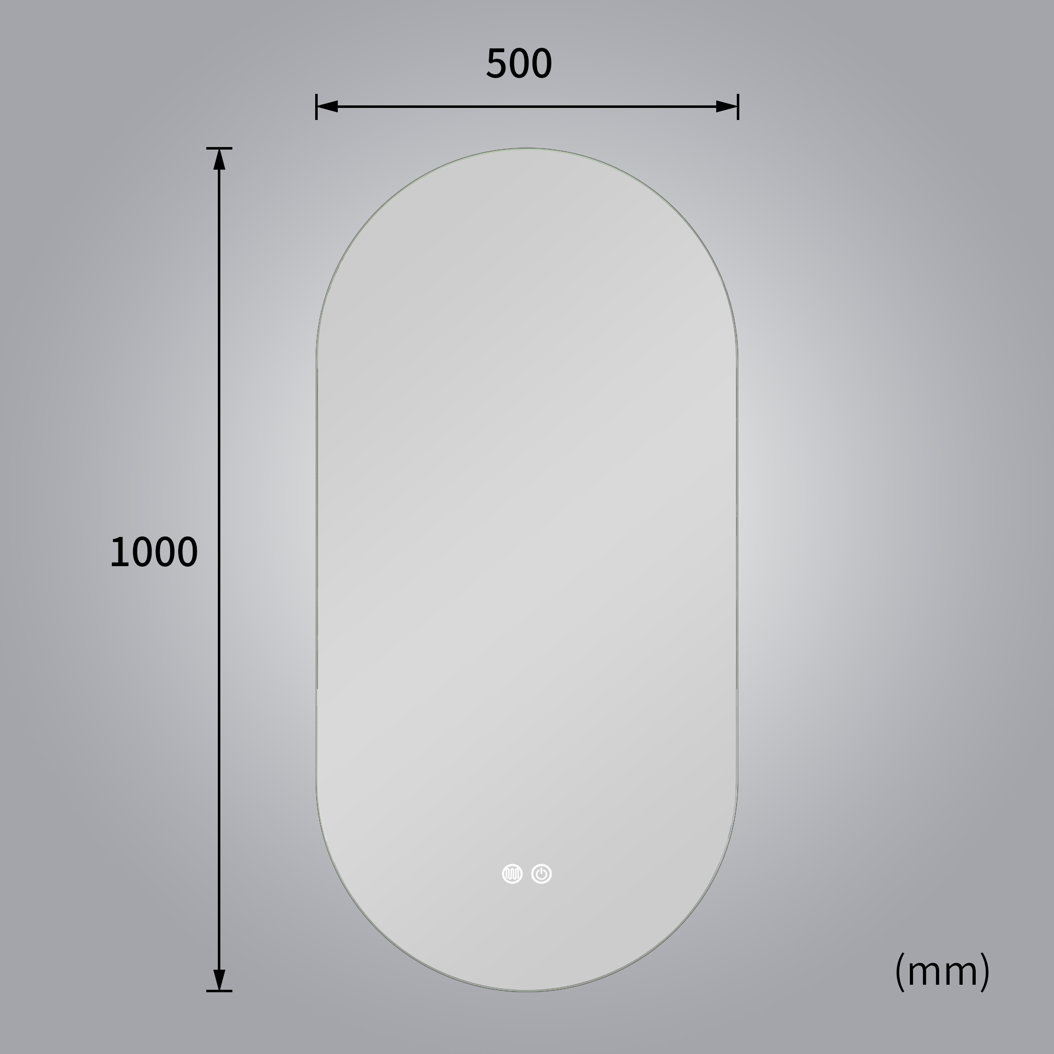 Oval spegel Foligno med LED-belysning Oval spegel Foligno med LED-belysning