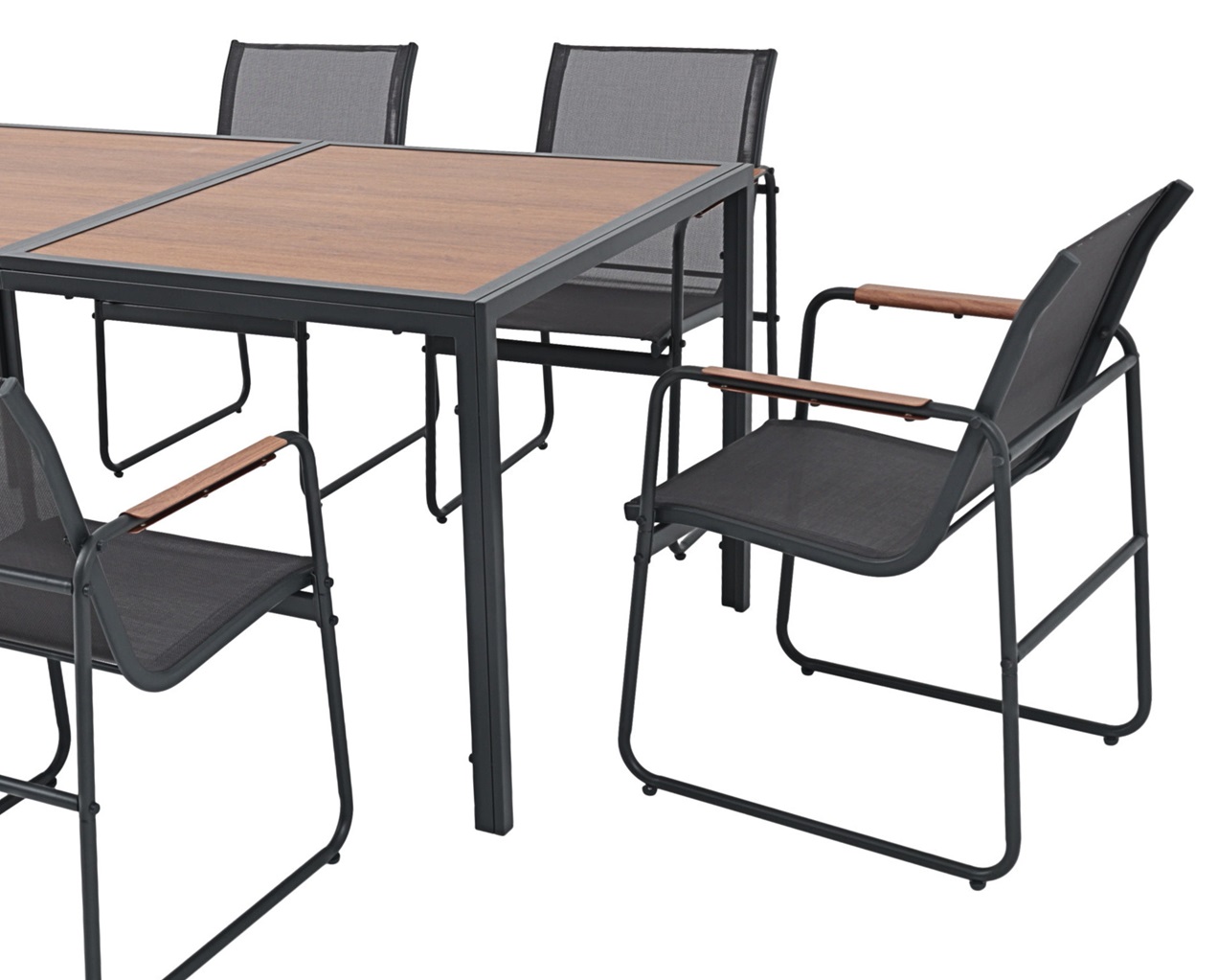 Matgrupp 6 stolar med bord för utomhus Matgrupp 6 stolar med bord för utomhus