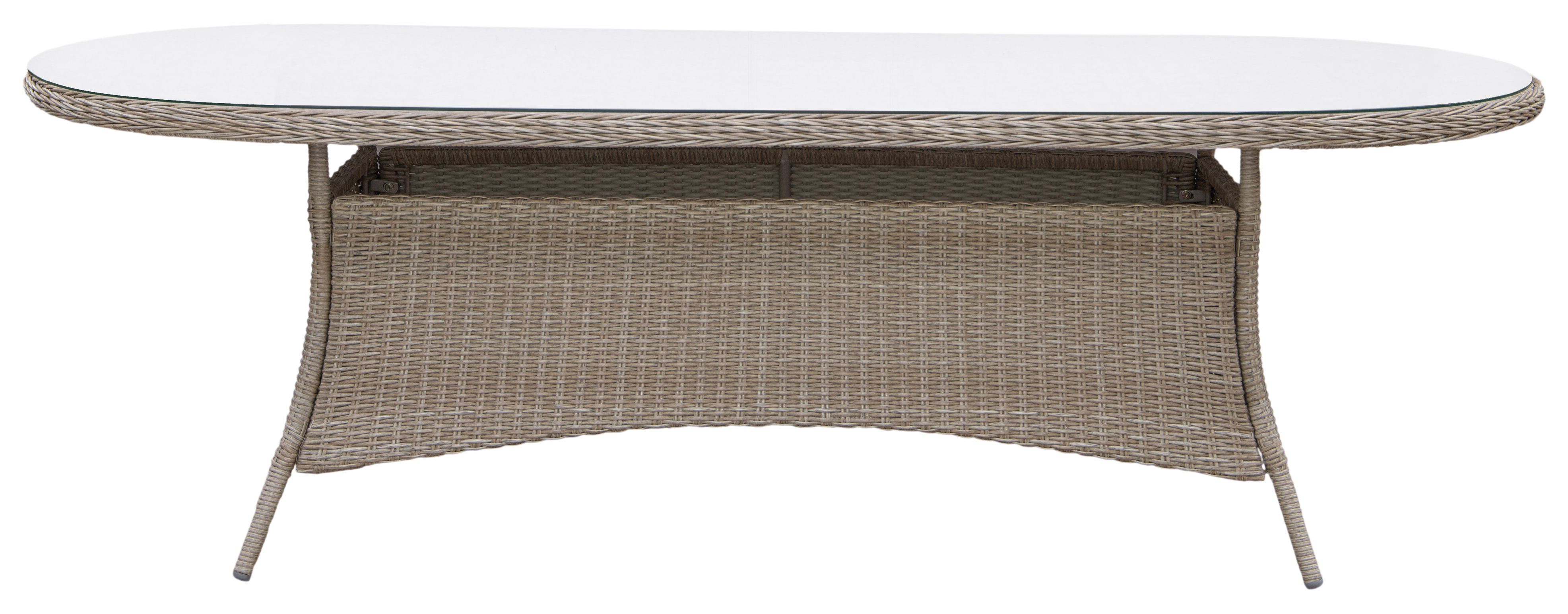 Trdgrdsbord - Menton | 230x100 cm | Natur | Ovalt