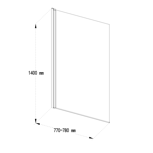 Badkarsvägg Novelle - Krom Badkarsvägg Novelle - Krom