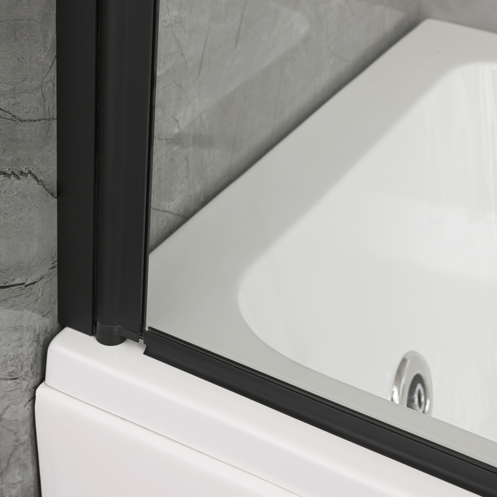 Badkarsvägg Novelle - Rundade hörn | svart Badkarsvägg Novelle - Rundade hörn | svart