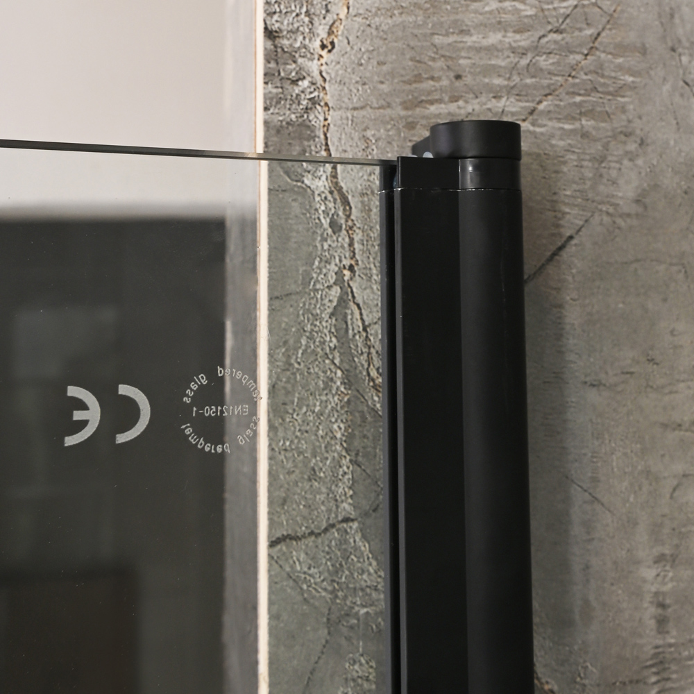 Badkarsvägg Novelle - Rundade hörn | svart Badkarsvägg Novelle - Rundade hörn | svart