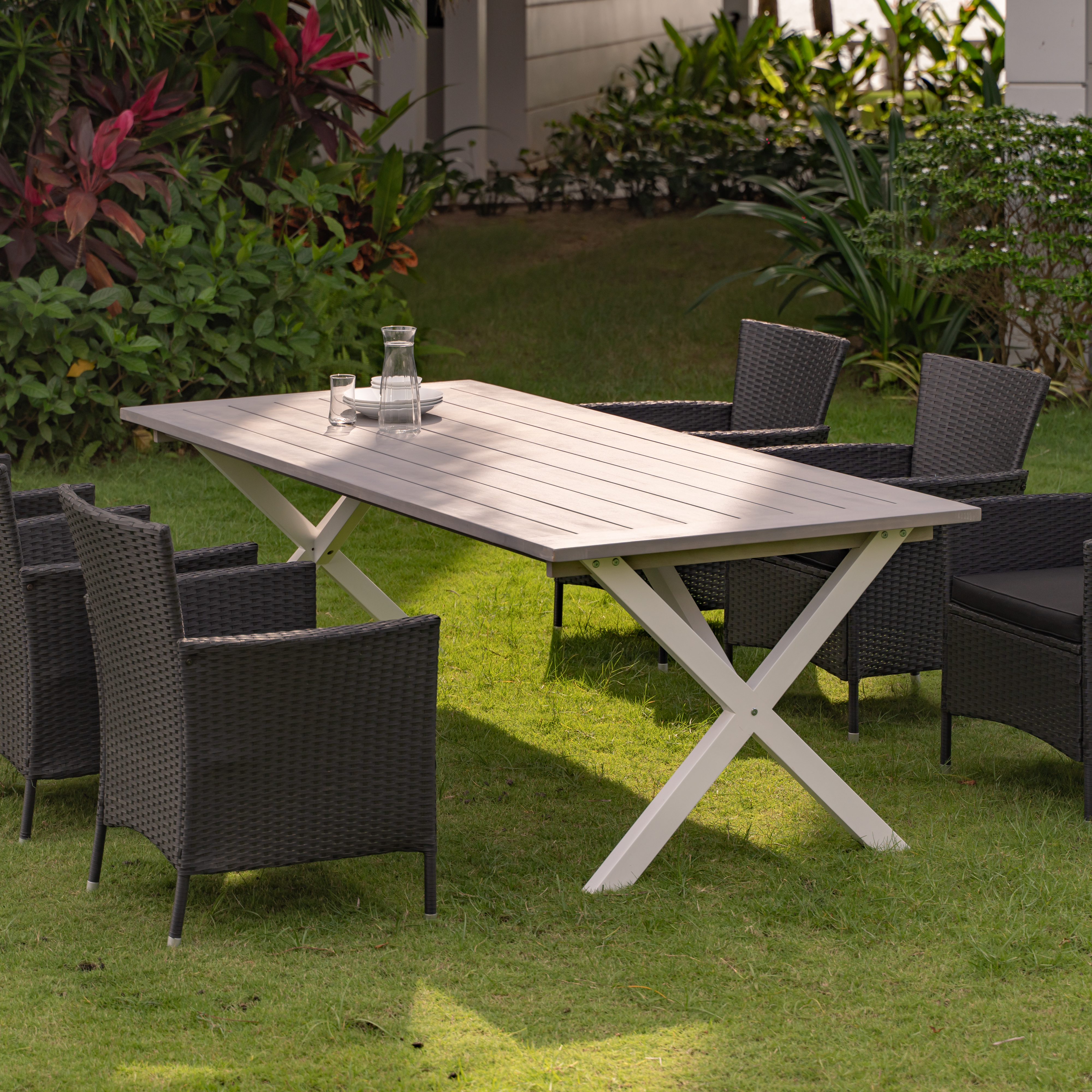 Oxford - Matbord 220 cm Vit/grå Oxford - Matbord 220 cm Vit/grå