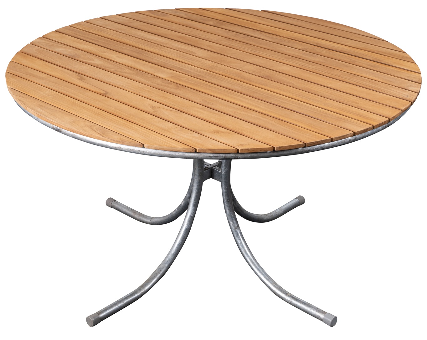 Möllan bord runt Ø110 cm - Teak / Galvaniserat stål Möllan bord runt Ø110 cm - Teak / Galvaniserat stål