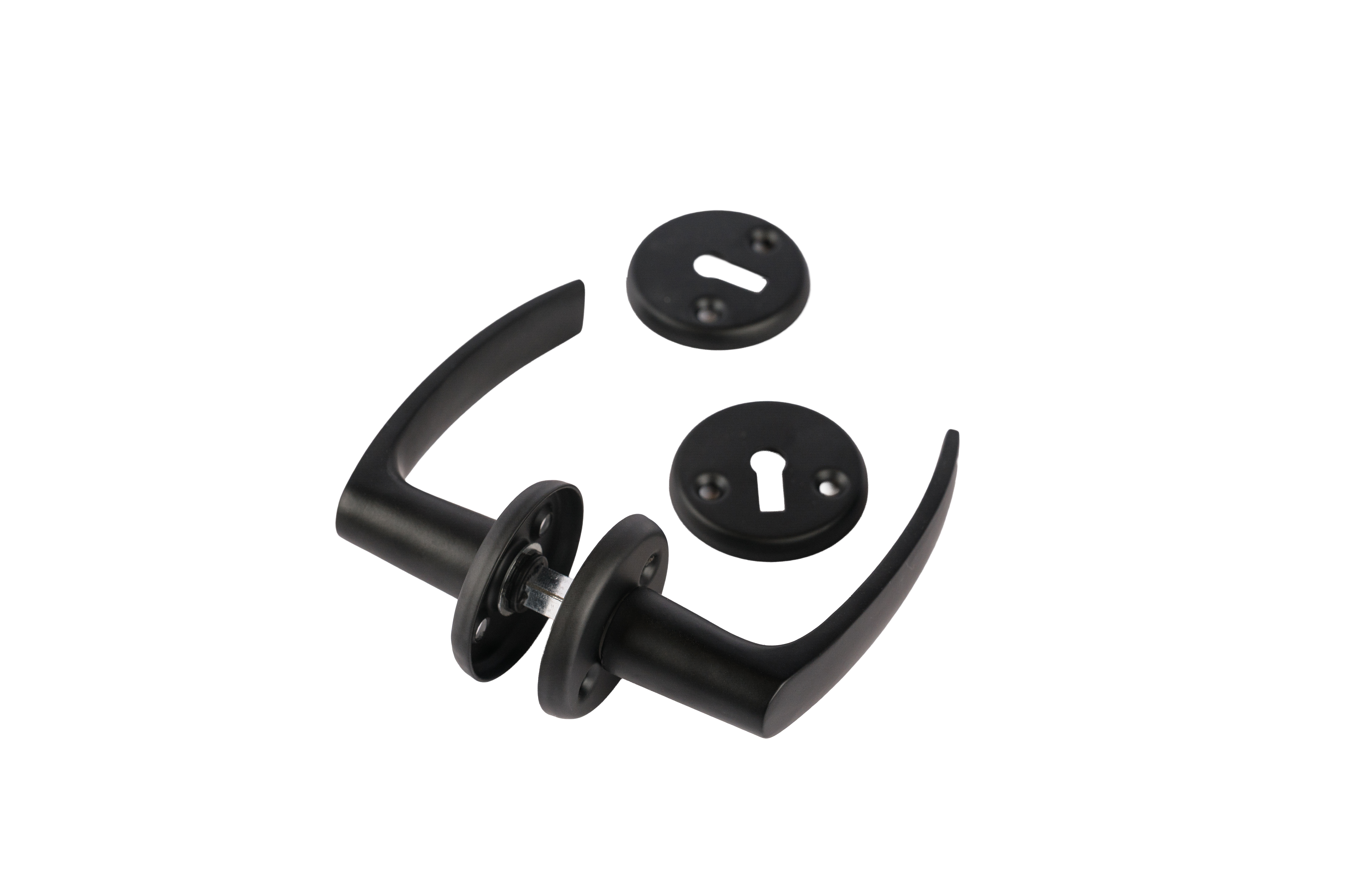 Dörrhandtag 002B inkl. nyckelskylt - Mattsvart Dörrhandtag 002B inkl. nyckelskylt - Mattsvart