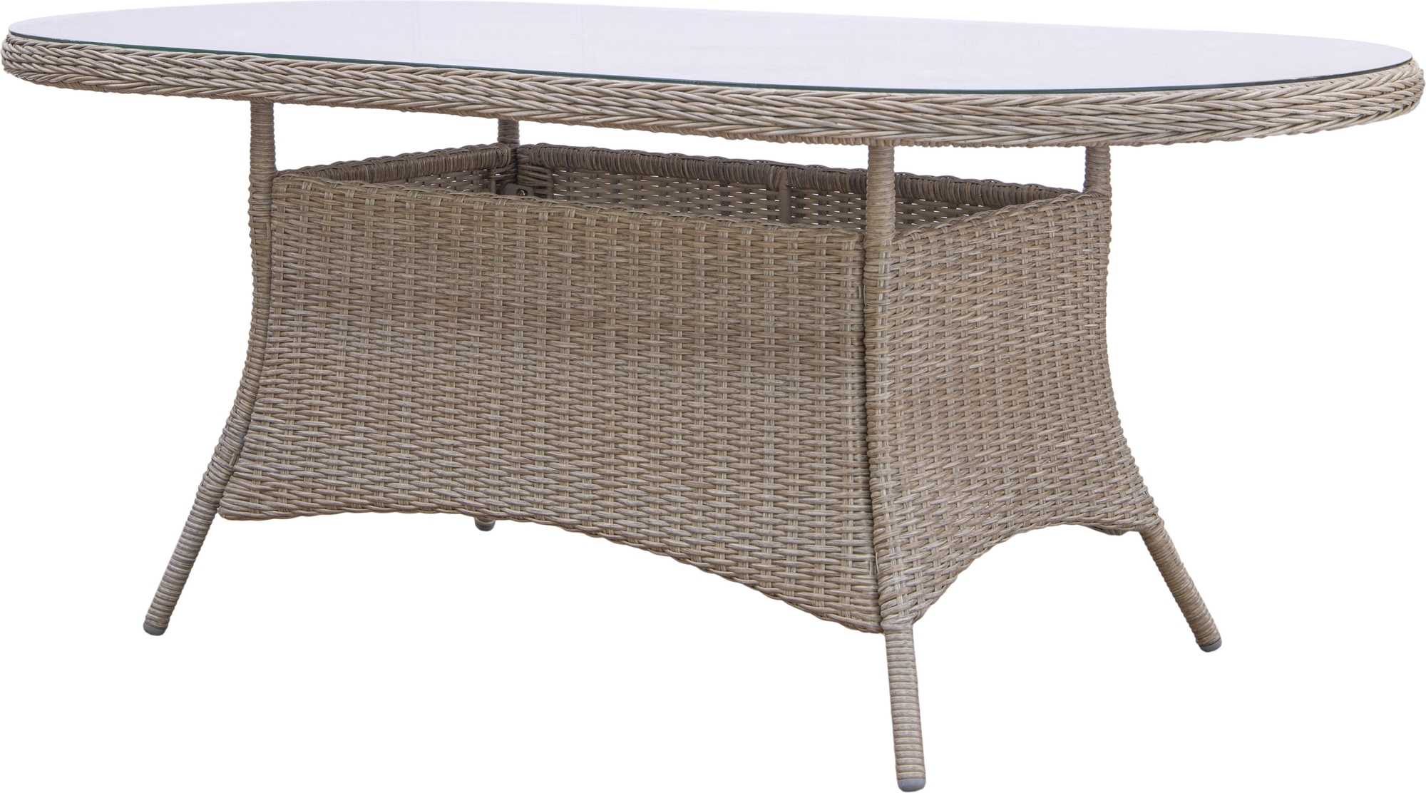 Trdgrdsbord - Menton | 180x100 cm | Natur | Ovalt