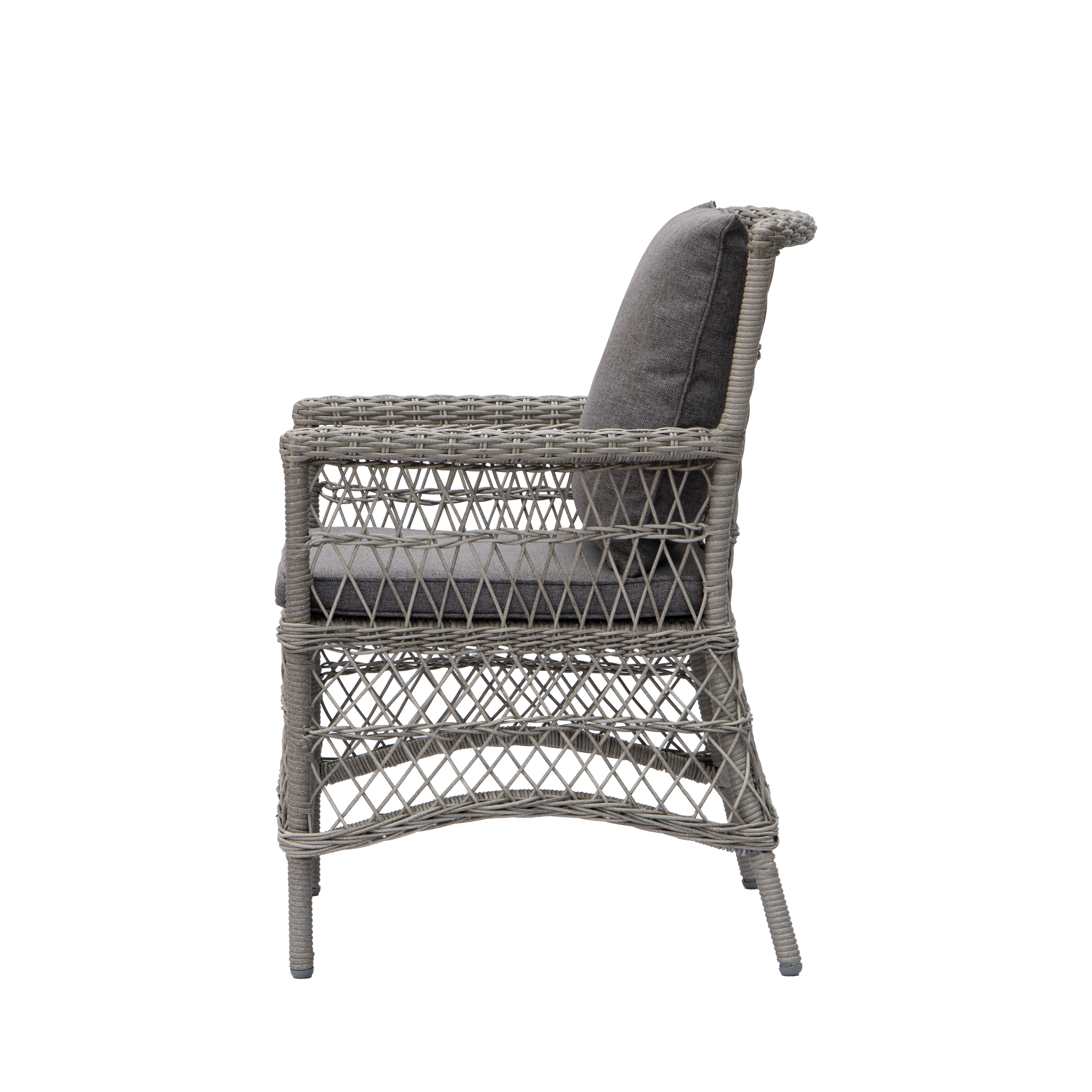 Provence utefåtölj i grå konstrotting Provence utefåtölj i grå konstrotting