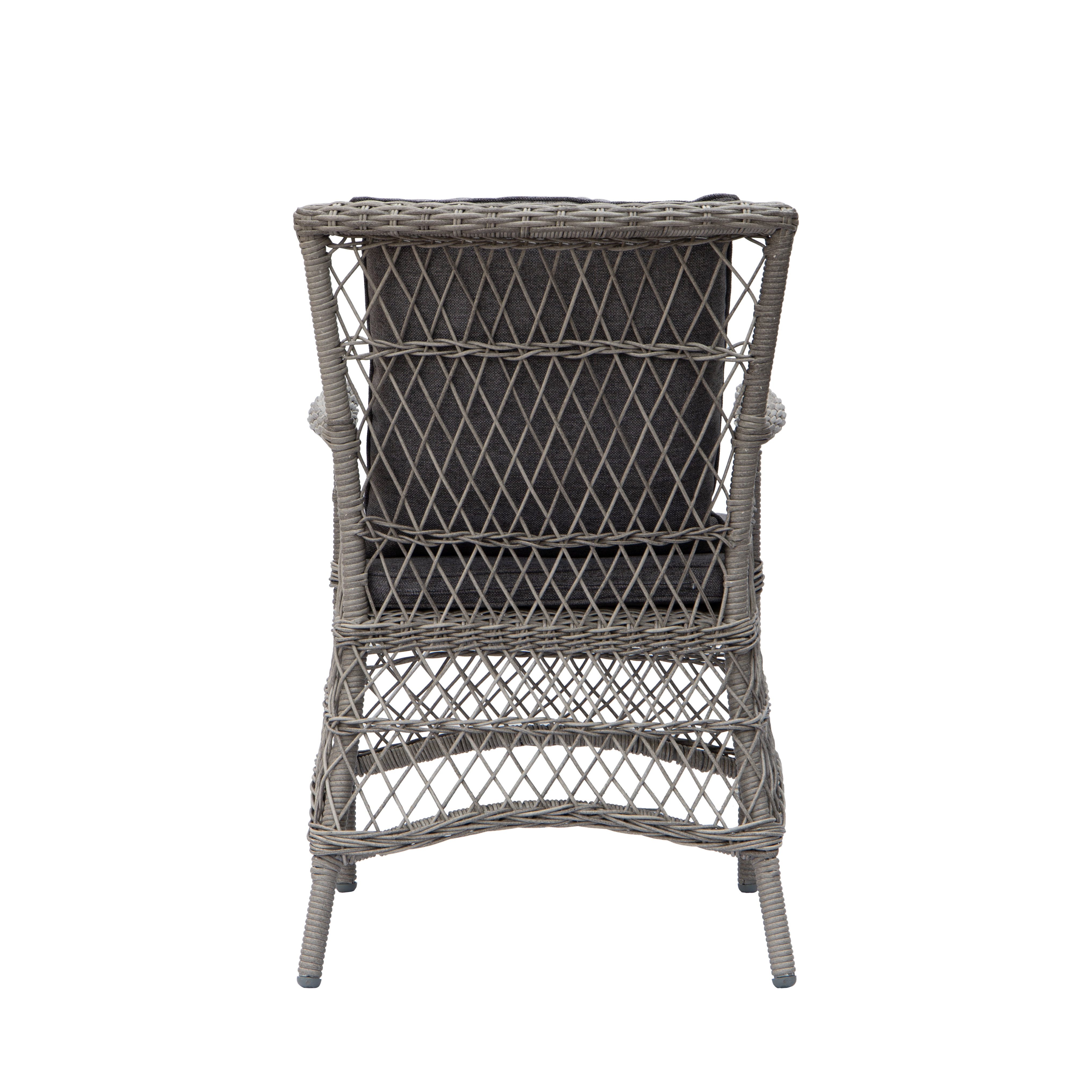 Provence utefåtölj i grå konstrotting Provence utefåtölj i grå konstrotting