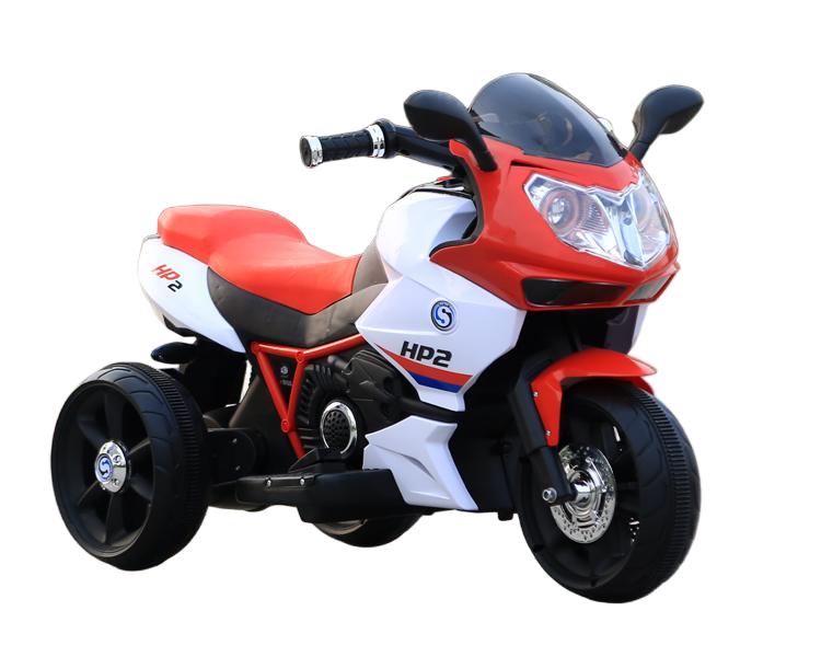 Elmotorcykel f�r barn - FB-6187 Vit/R�d