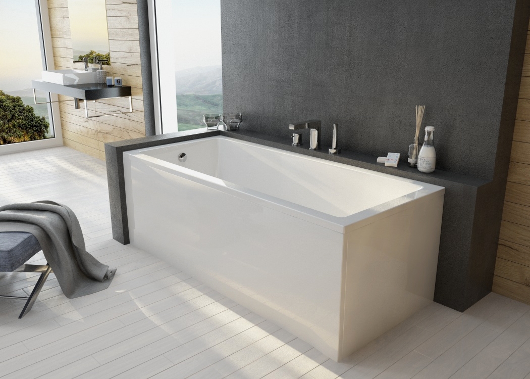 Badkar Klassisk - Free Line | Mittutflöde | Djup 45cm Badkar Klassisk - Free Line | Mittutflöde | Djup 45cm