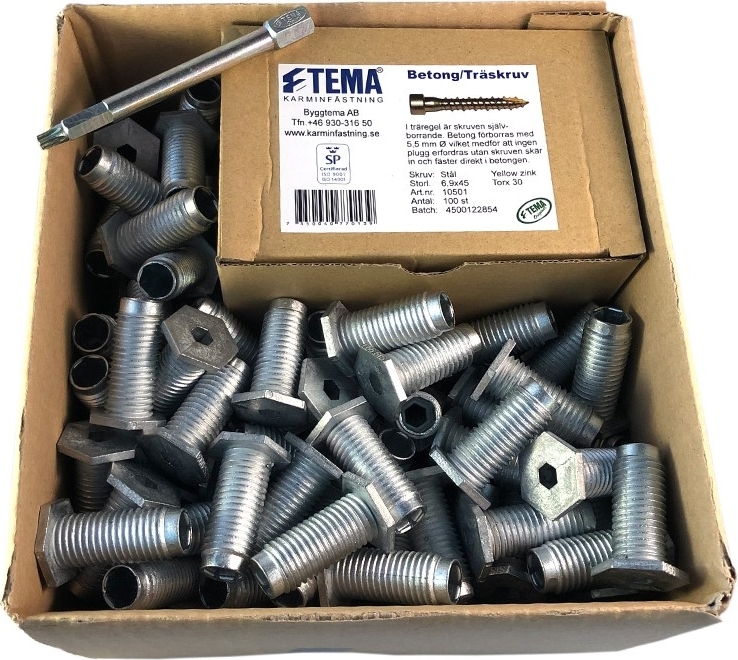 Karmhylsa med Monteringsskruv 40 mm - 100 punkter Karmhylsa med Monteringsskruv 40 mm - 100 punkter