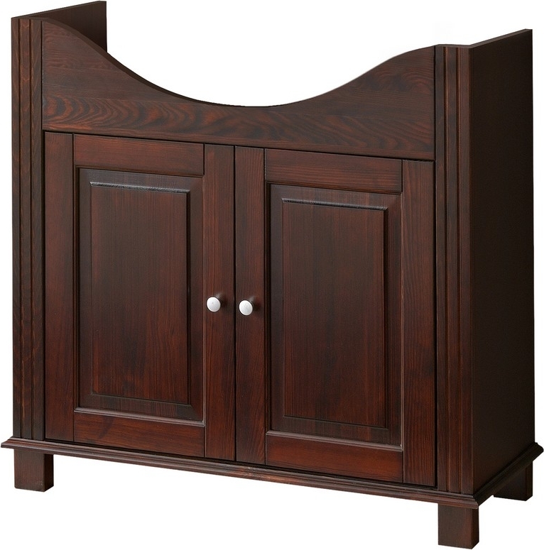 Tvättställsskåp Retro 65 cm - Mörkbrunt trä Tvättställsskåp Retro 65 cm - Mörkbrunt trä