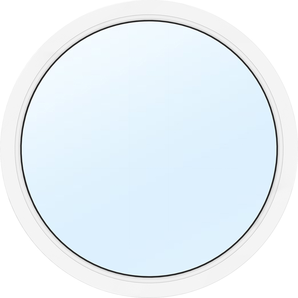 PVC-fnster | Runt Fast | 3-glas