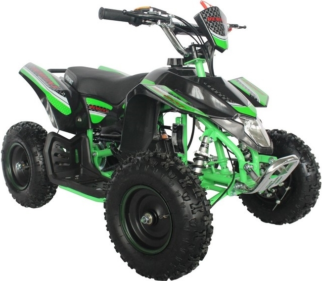 Mini-Fyrhjuling - Grn/svart + Lsktting