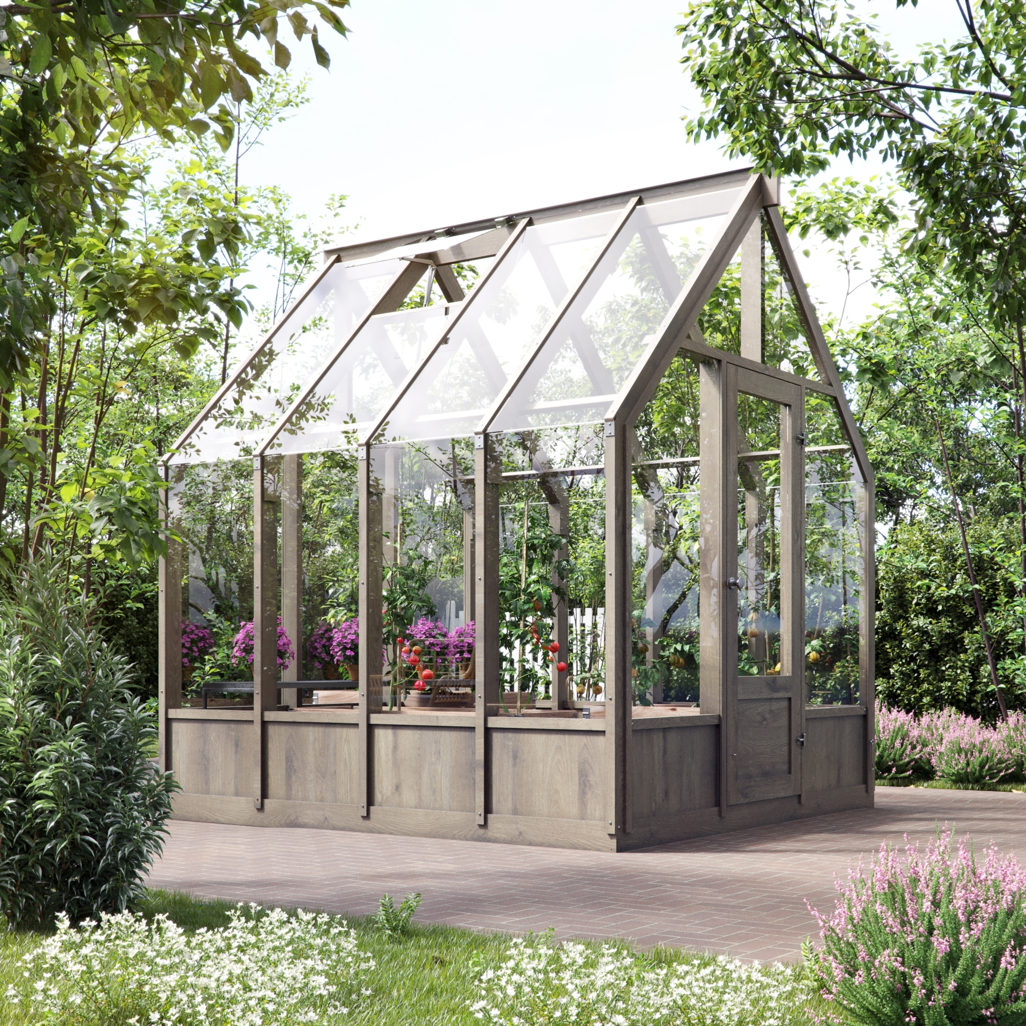 Växthus Ophelia i trä - 5,4 m² + Växthusrengöring Växthus Ophelia i trä - 5,4 m² + Växthusrengöring