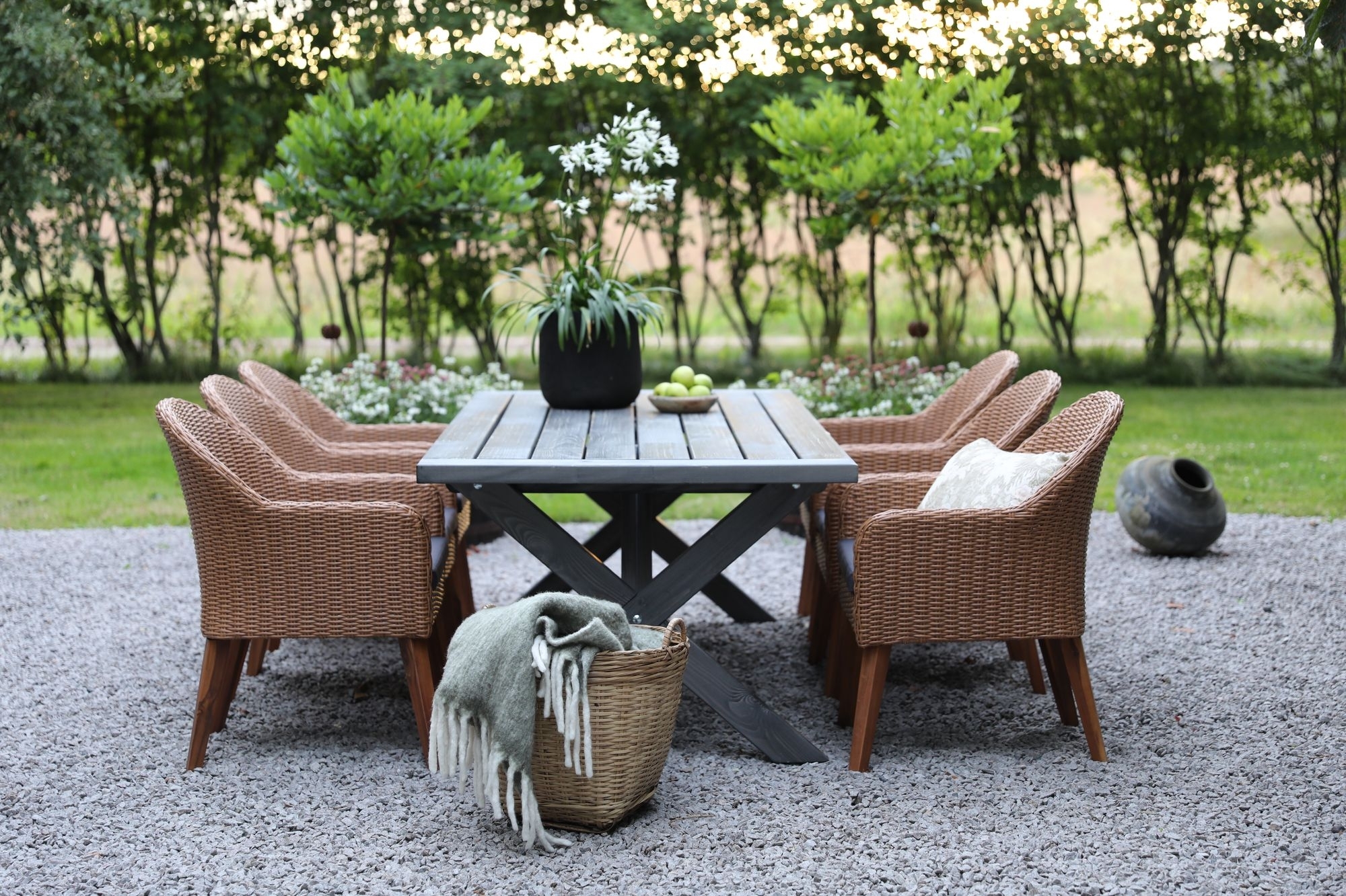 Oxford - utemöbelgrupp 220 cm Grå/Brun Oxford - utemöbelgrupp 220 cm Grå/Brun