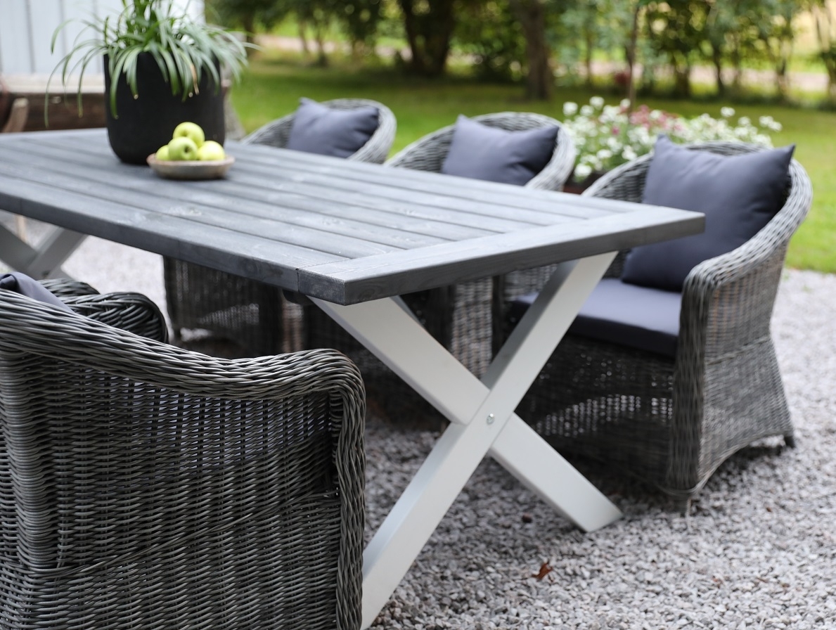 Oxford - Matbord 220 cm Vit/gr