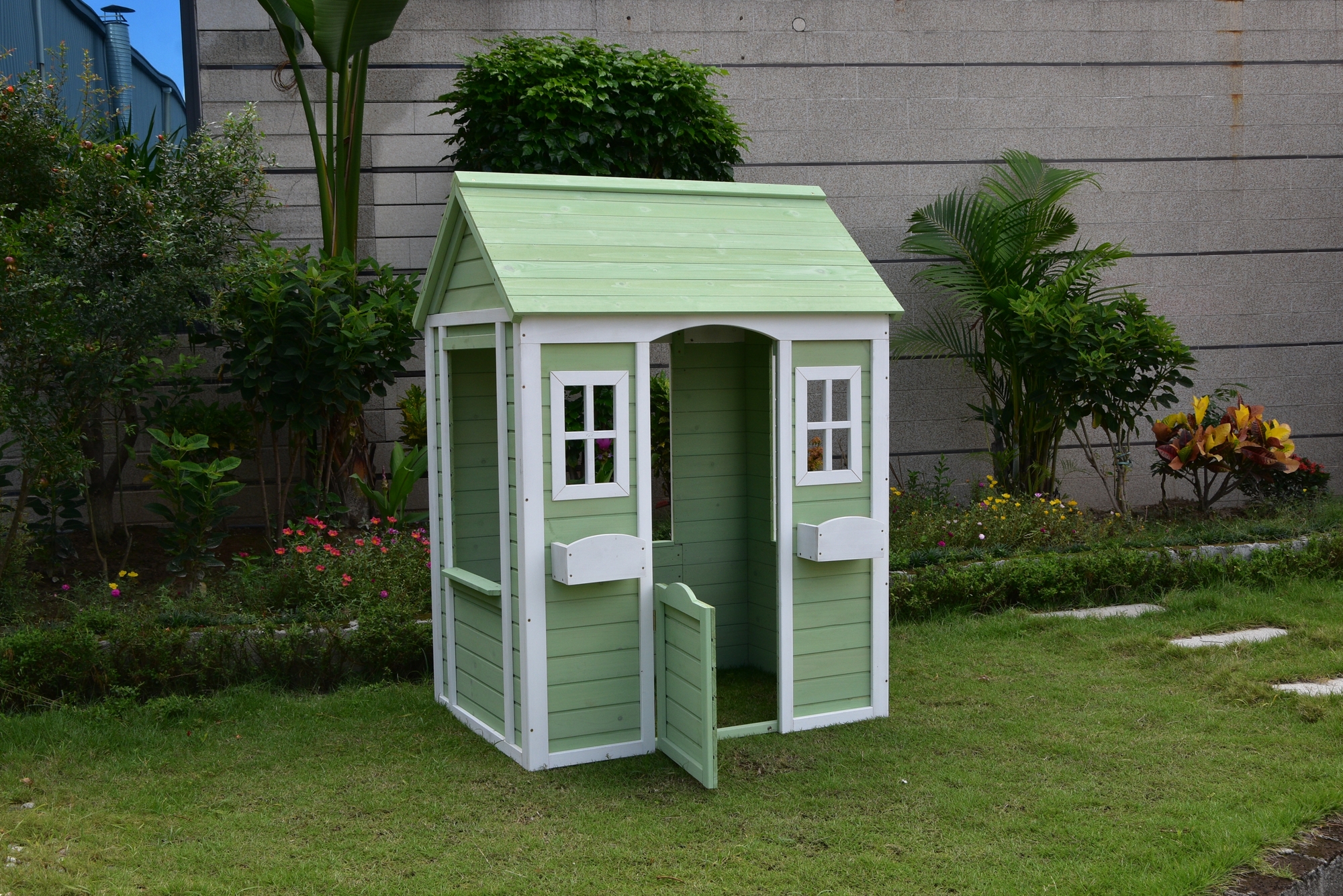 Lekstuga - Grn & vit