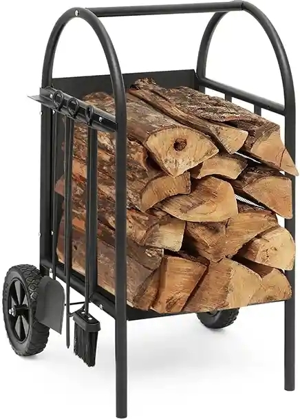 Vedvagn Premium Svart - 43x38x80 cm