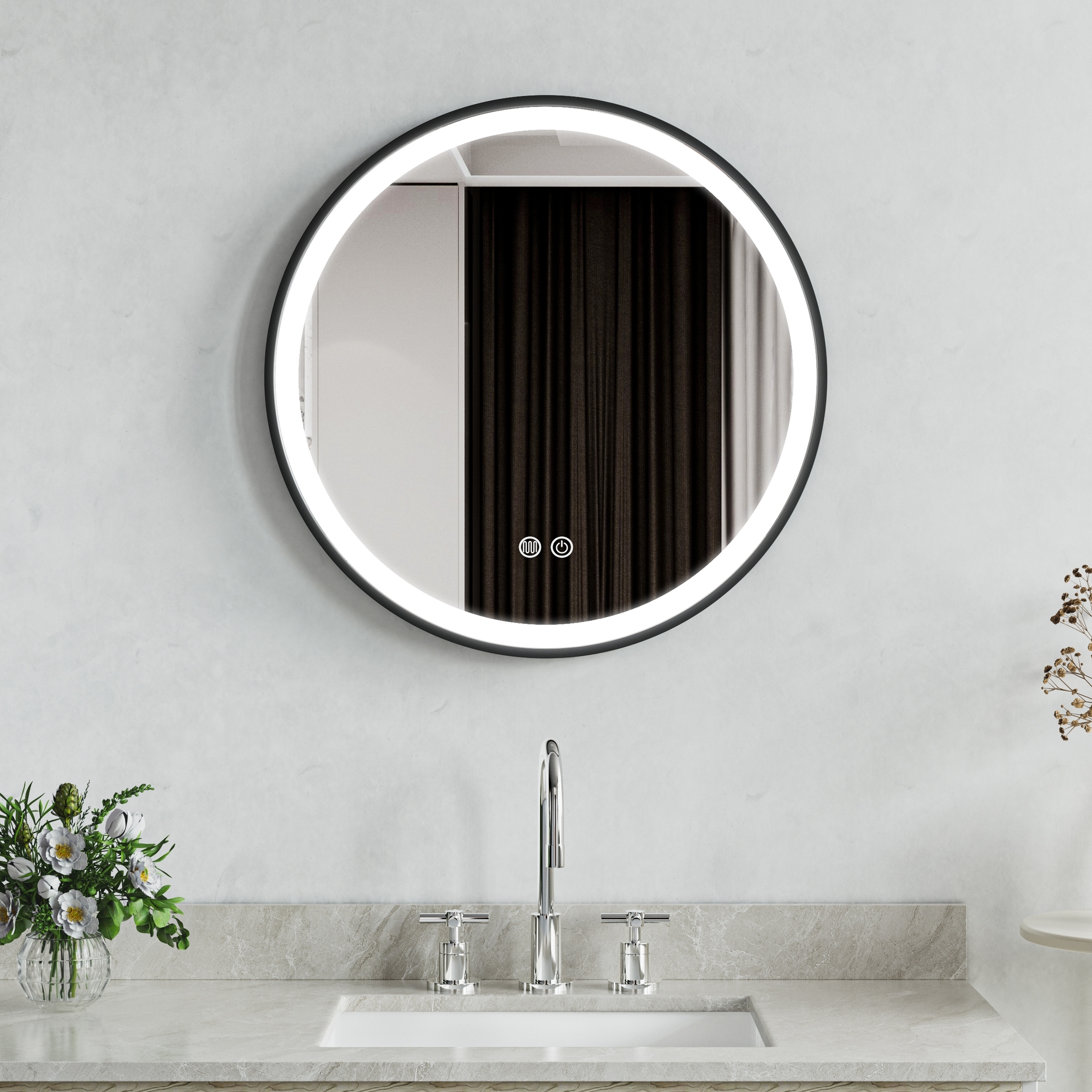 Badrumsspegel Luna med dimbart ljus - 60 cm Badrumsspegel Luna med dimbart ljus - 60 cm