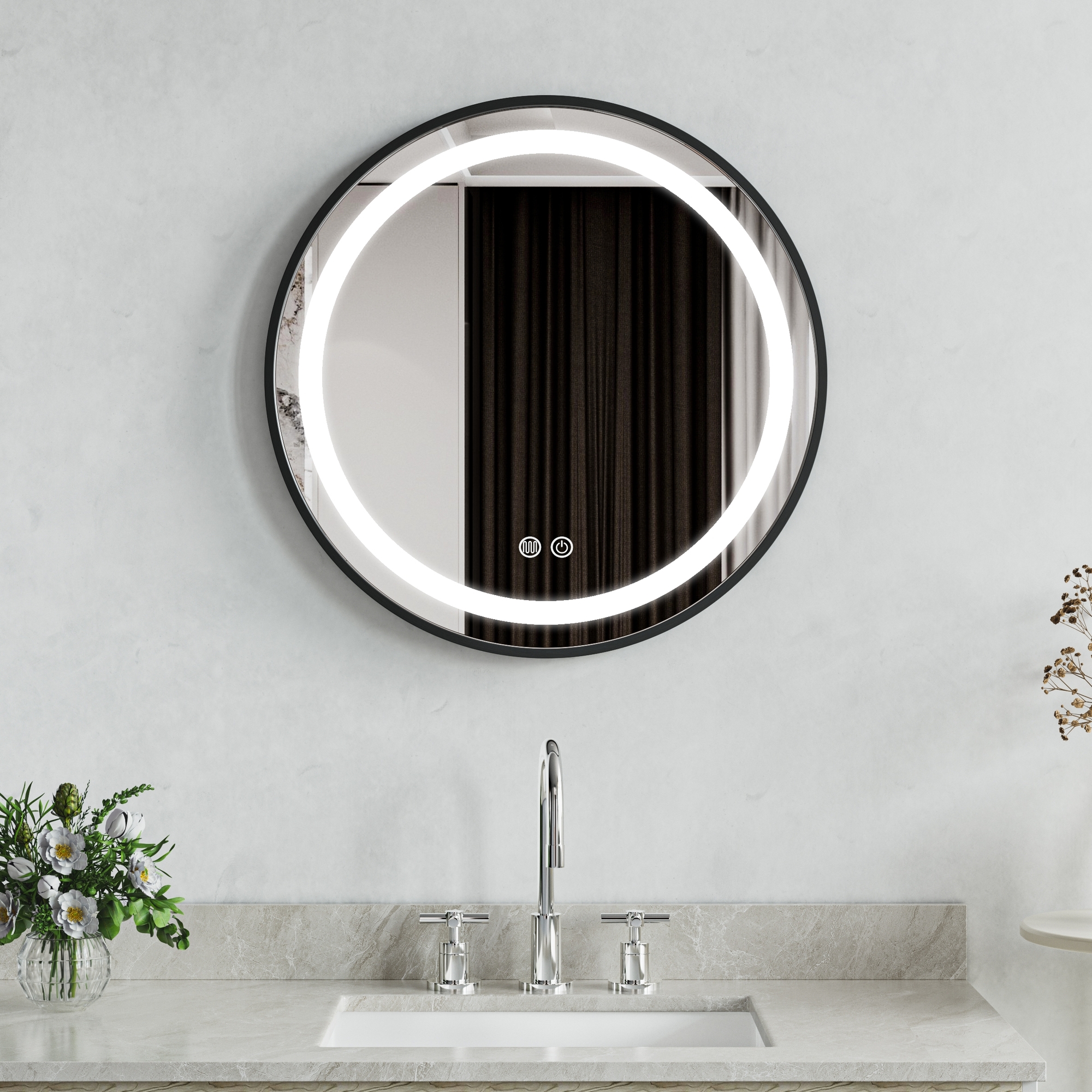 Rund spegel Zenit med LED-belysning - 60 cm Rund spegel Zenit med LED-belysning - 60 cm