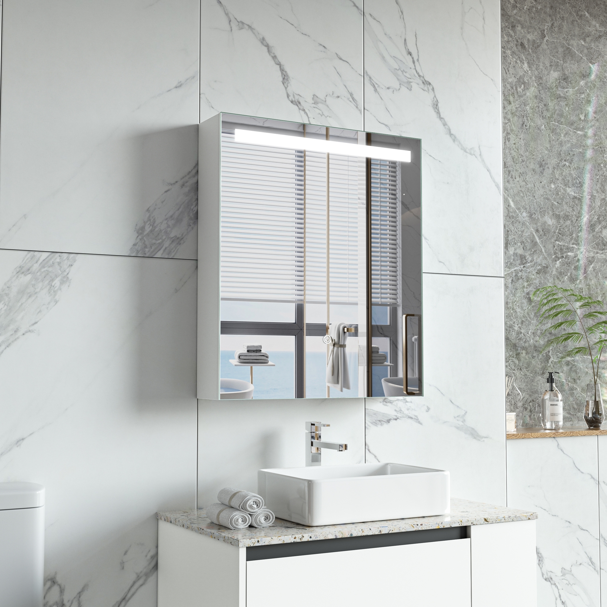 Spegelskåp Ray med belysning - 60 cm Spegelskåp Ray med belysning - 60 cm