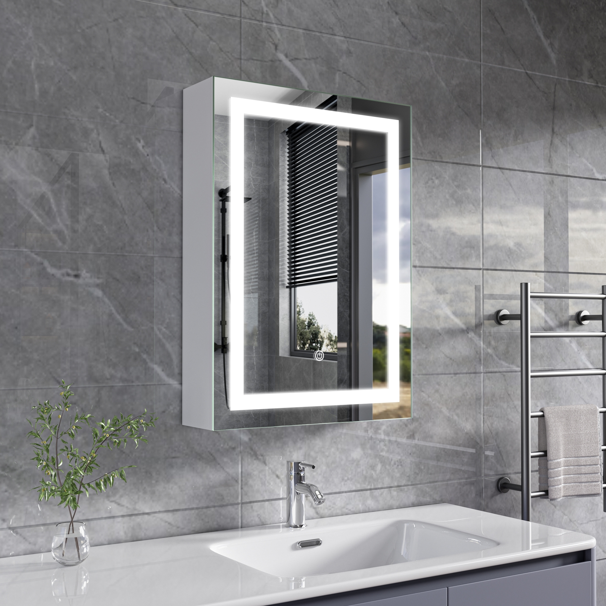 Spegelskåp Nova med belysning - 50 cm Spegelskåp Nova med belysning - 50 cm