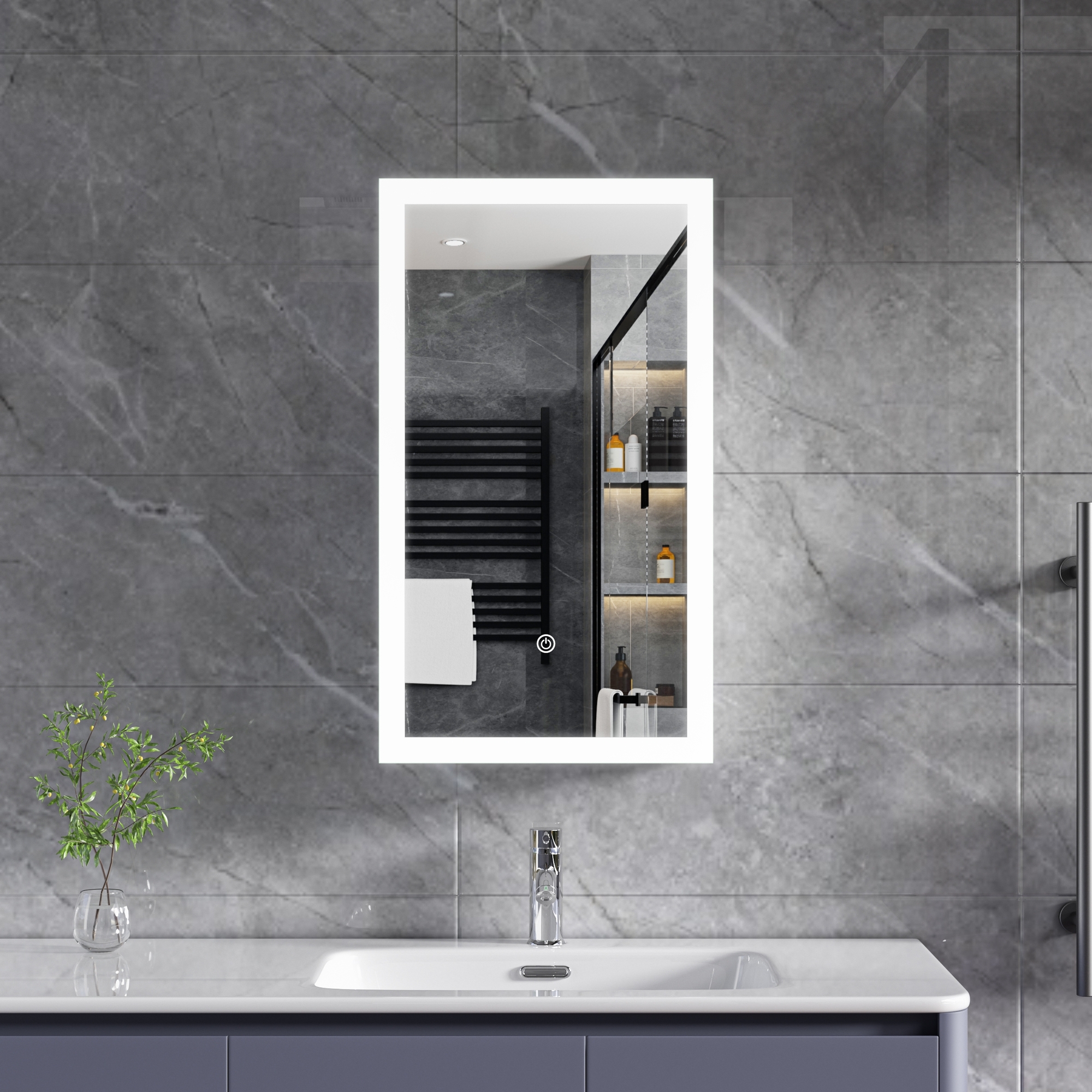 Spegelskåp Glanz med dimbart ljus - 40 cm Spegelskåp Glanz med dimbart ljus - 40 cm