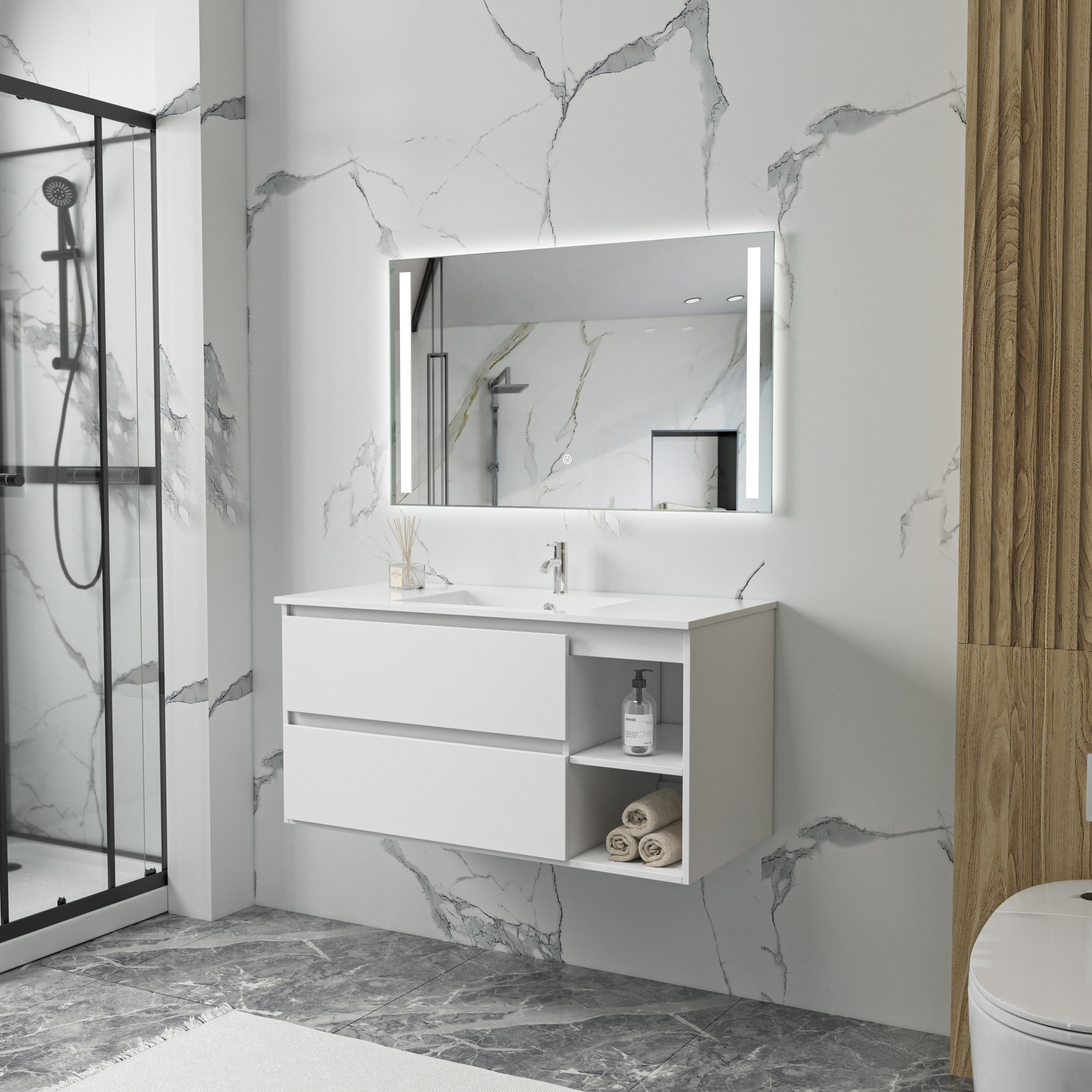 Badrumsmbler Florence 100 cm - Vit