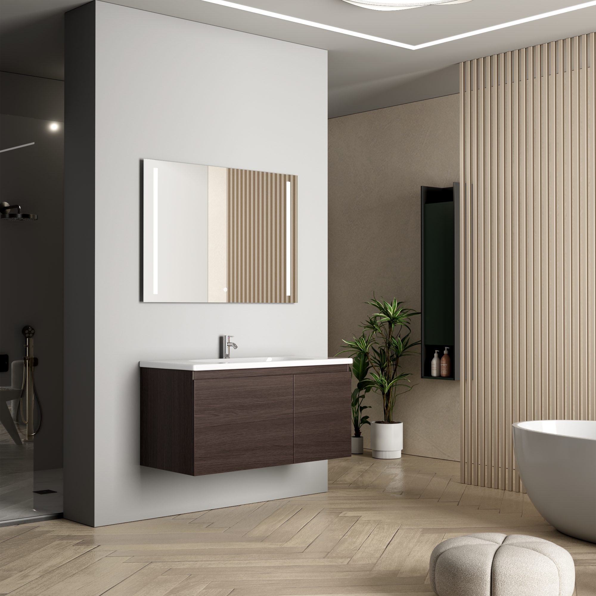 Badezimmermöbel Veda - Walnuss Badezimmermöbel Veda - Walnuss