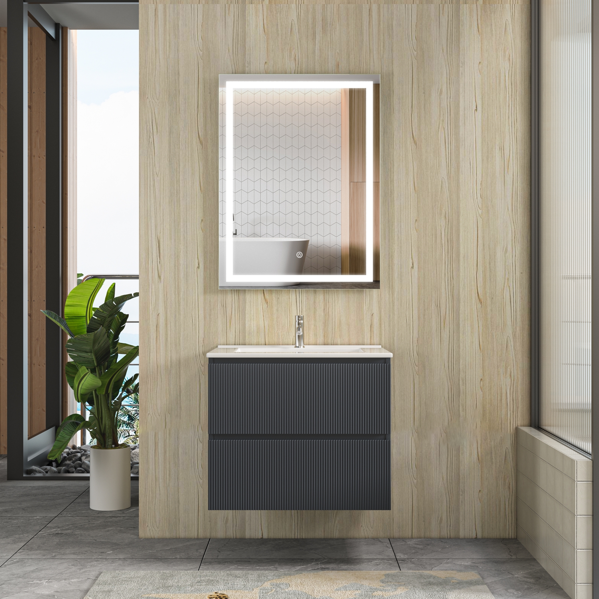 Badezimmermöbel Nero - Dunkelgrau Badezimmermöbel Nero - Dunkelgrau