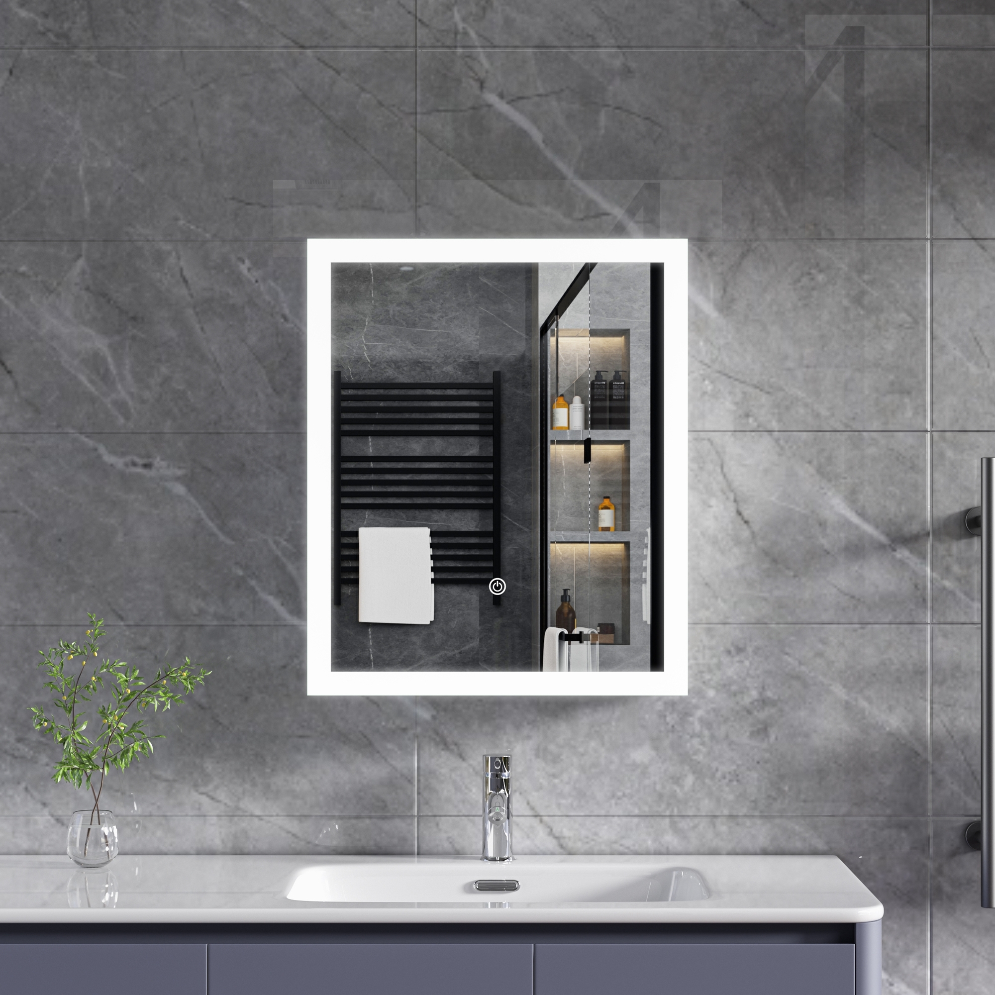 Spegelskåp Glanz med dimbart ljus - 50 cm Spegelskåp Glanz med dimbart ljus - 50 cm