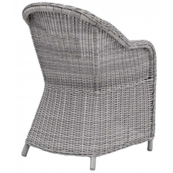 Utefåtölj - Mercury | grå med dyna | Konstrotting + Textilimpregnering för utemöbler Utefåtölj - Mercury | grå med dyna | Konstrotting + Textilimpregnering för utemöbler