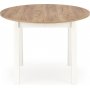 Matbord runt f�rl�ngningsbart ek/vit 102-142 cm - Berivan