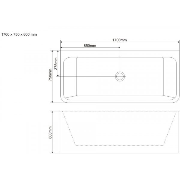 Badkar Slowinski - 170 cm