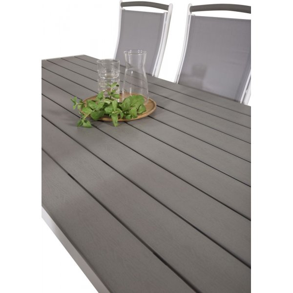 Ervalla Matgrupp (205x90) - Vit/Grå - 6 Stolar Ervalla Matgrupp (205x90) - Vit/Grå - 6 Stolar