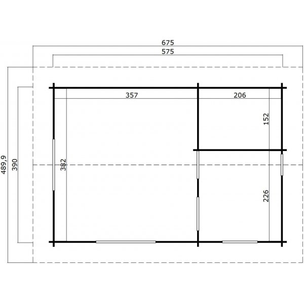 Attefallshus Lina Silver - 24,3 m�