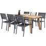 Malmby Spisegruppe (180x90) - Sort/Natur - 6 Stole